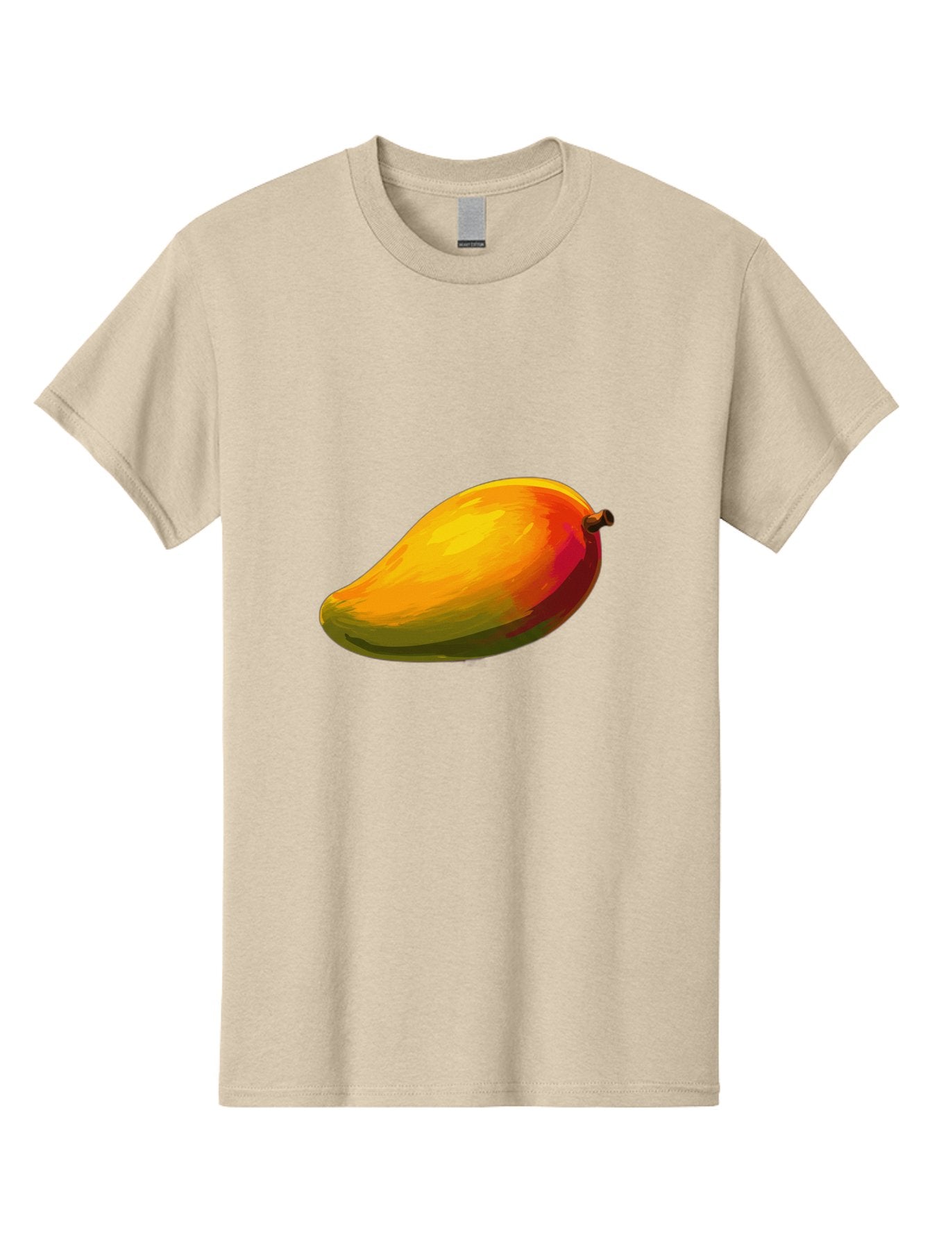 Mango-4 Men'S Graphic Tee, 100% Cotton, Comfortable Casual Summer Wear, Machine Washable, Yellow Mango, Ripe Fruit, Tropical Flavor, Sweet Juice, Vibrant Color, Digital Art, Fruit Illustration, Mango Graphic Bac131 7