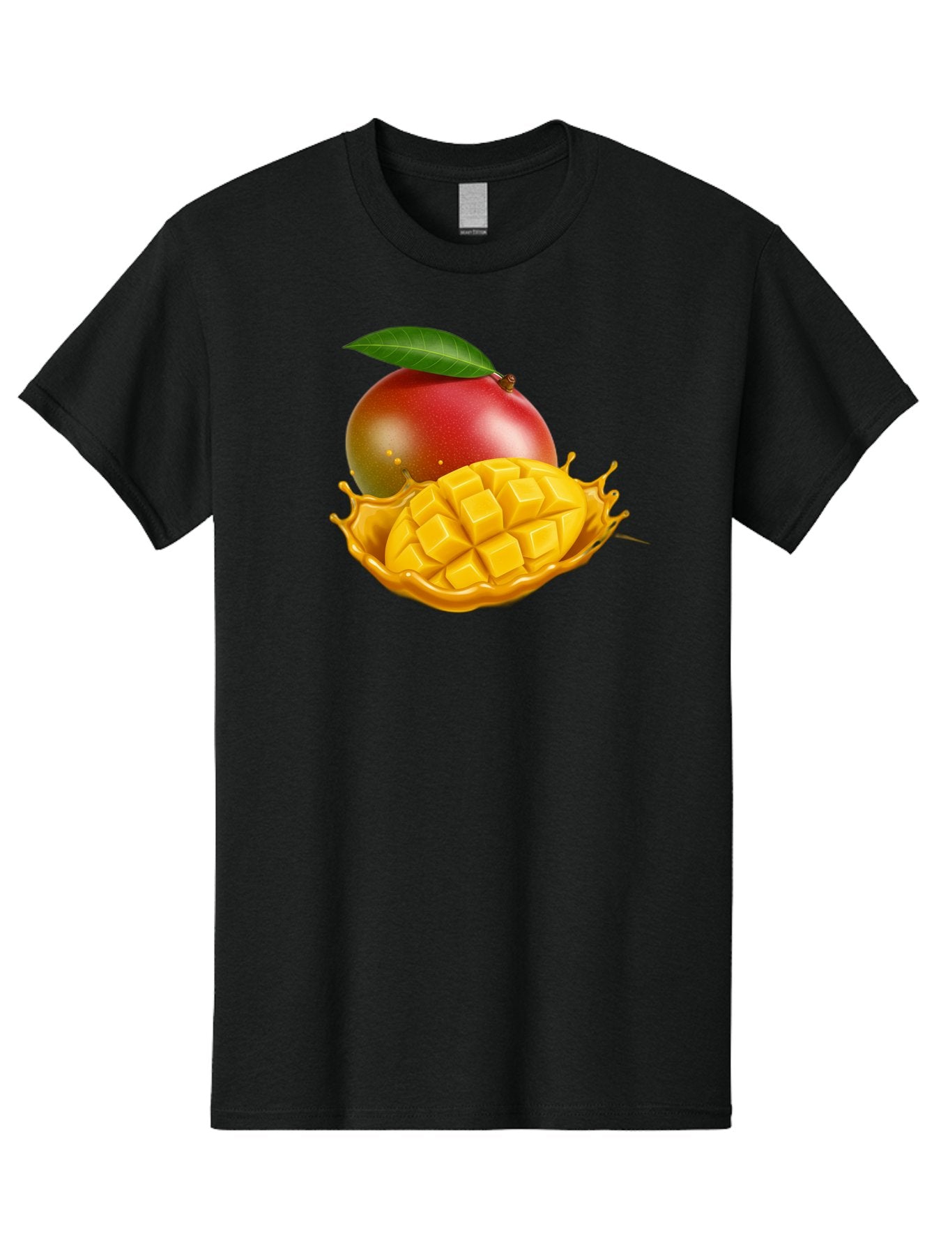 Mango-5 Men'S Graphic Tee, 100% Cotton, Comfortable Casual Summer Wear, Machine Washable, Juicy Mango, Mango Chunks, Fresh Fruit, Yellow Mango, Ripe Mango, Mango Juice, Tropical Flavors, Sweet And Tangy Bac132 10