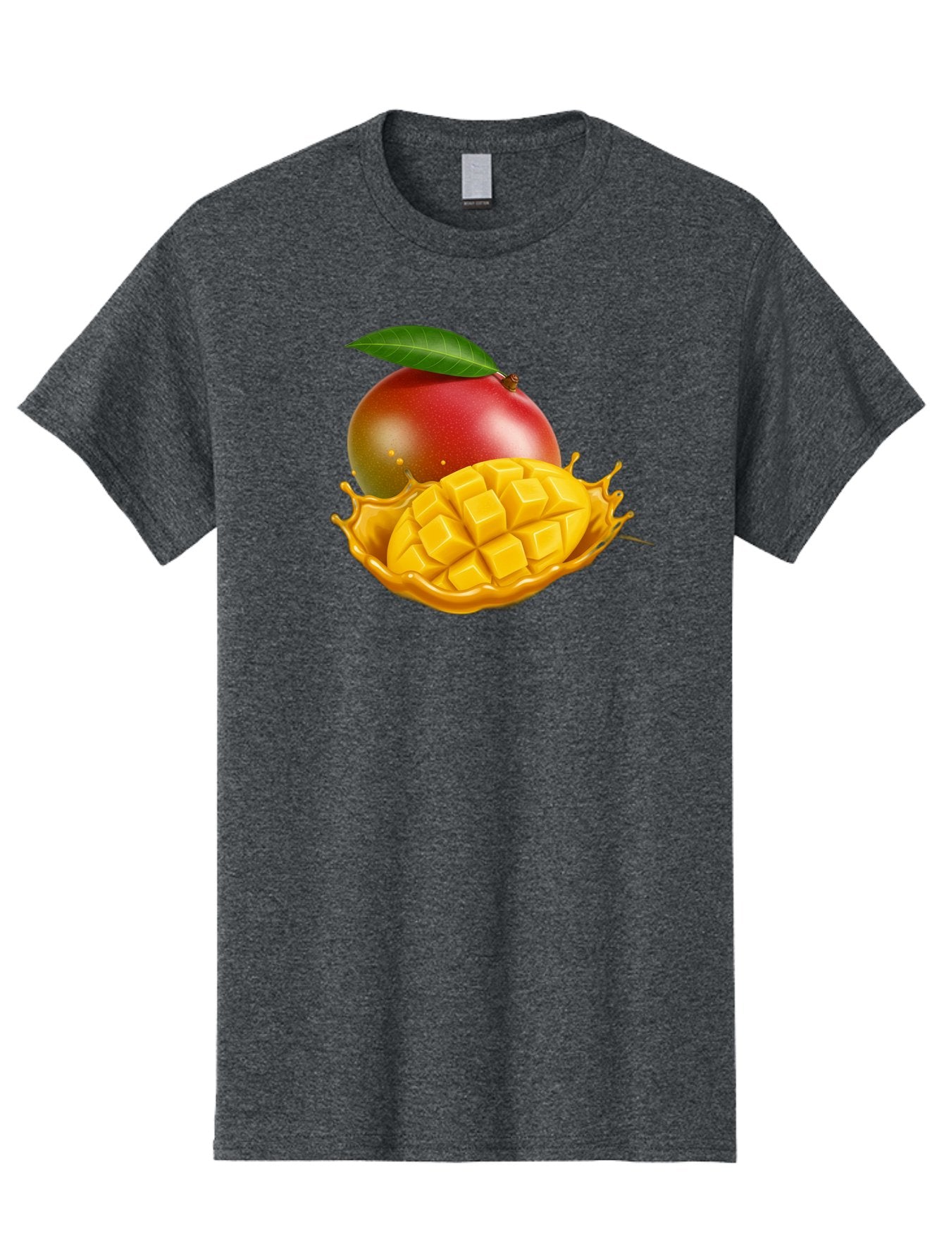 Mango-5 Men'S Graphic Tee, 100% Cotton, Comfortable Casual Summer Wear, Machine Washable, Juicy Mango, Mango Chunks, Fresh Fruit, Yellow Mango, Ripe Mango, Mango Juice, Tropical Flavors, Sweet And Tangy Bac132 3