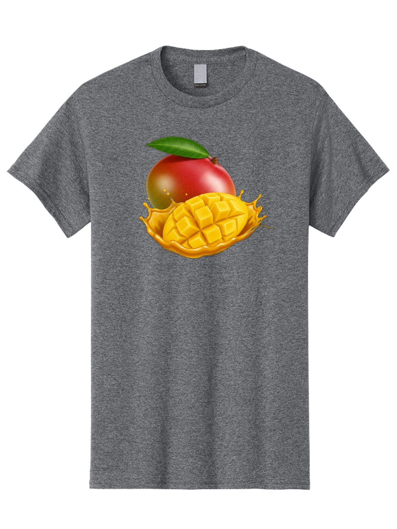 Mango-5 Men'S Graphic Tee, 100% Cotton, Comfortable Casual Summer Wear, Machine Washable, Juicy Mango, Mango Chunks, Fresh Fruit, Yellow Mango, Ripe Mango, Mango Juice, Tropical Flavors, Sweet And Tangy Bac132 12