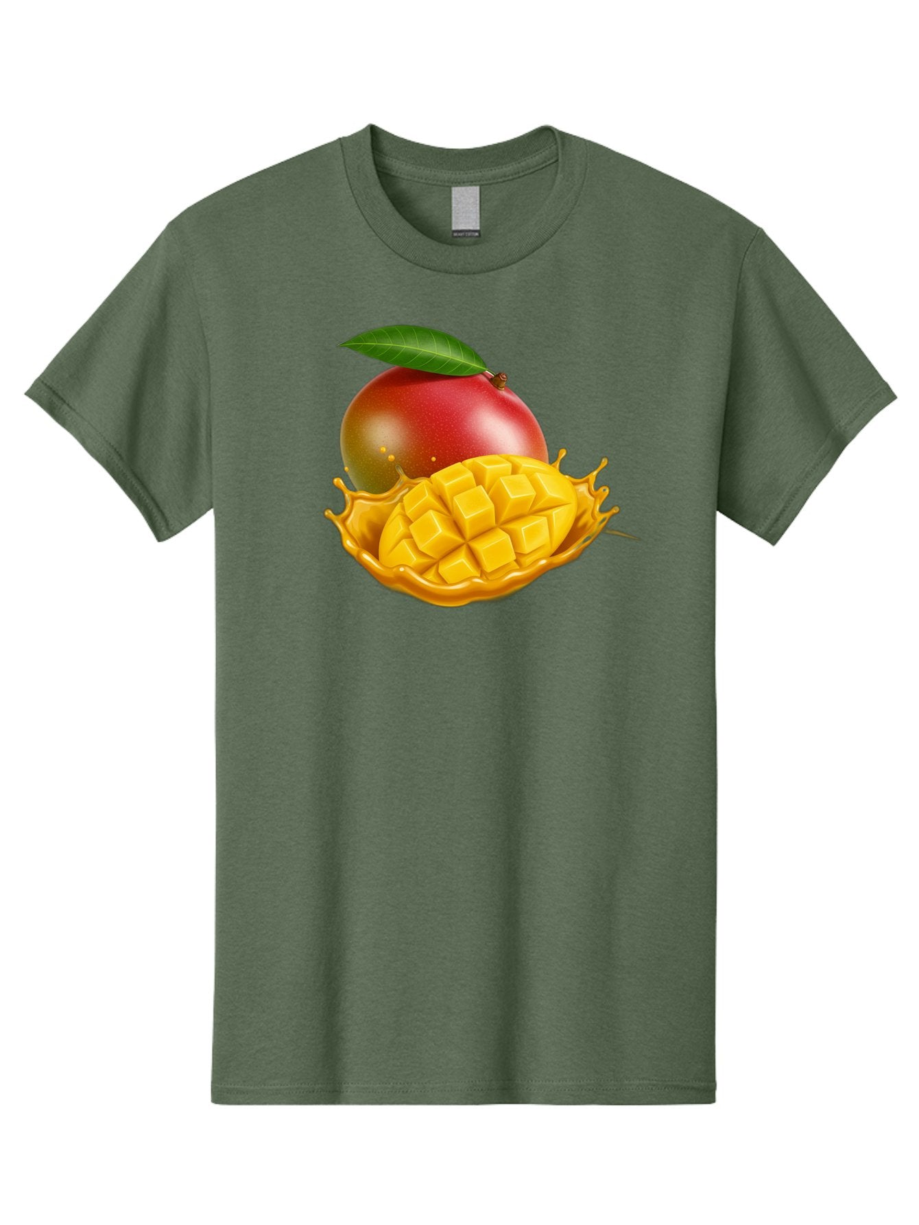 Mango-5 Men'S Graphic Tee, 100% Cotton, Comfortable Casual Summer Wear, Machine Washable, Juicy Mango, Mango Chunks, Fresh Fruit, Yellow Mango, Ripe Mango, Mango Juice, Tropical Flavors, Sweet And Tangy Bac132 11