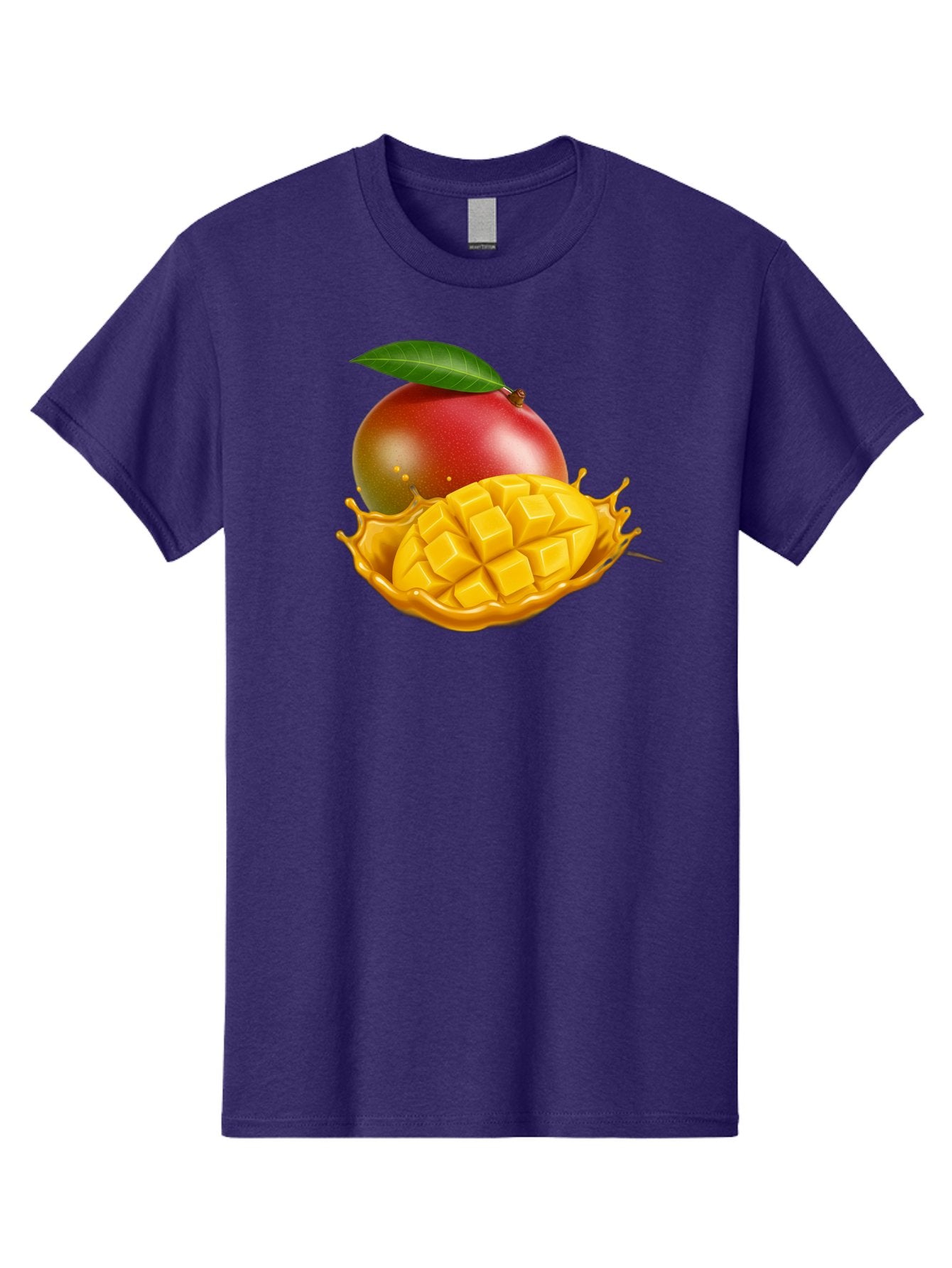 Mango-5 Men'S Graphic Tee, 100% Cotton, Comfortable Casual Summer Wear, Machine Washable, Juicy Mango, Mango Chunks, Fresh Fruit, Yellow Mango, Ripe Mango, Mango Juice, Tropical Flavors, Sweet And Tangy Bac132 8