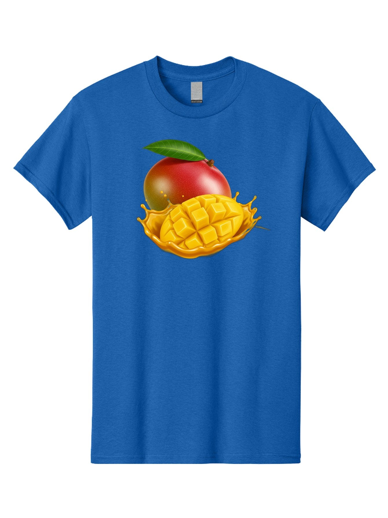 Mango-5 Men'S Graphic Tee, 100% Cotton, Comfortable Casual Summer Wear, Machine Washable, Juicy Mango, Mango Chunks, Fresh Fruit, Yellow Mango, Ripe Mango, Mango Juice, Tropical Flavors, Sweet And Tangy Bac132 7