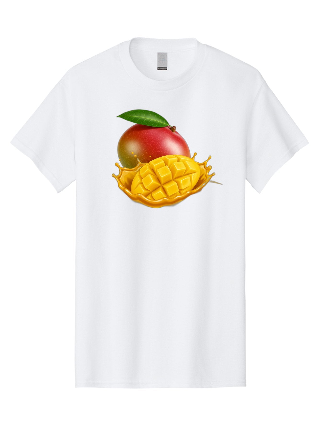 Mango-5 Men'S Graphic Tee, 100% Cotton, Comfortable Casual Summer Wear, Machine Washable, Juicy Mango, Mango Chunks, Fresh Fruit, Yellow Mango, Ripe Mango, Mango Juice, Tropical Flavors, Sweet And Tangy Bac132 15