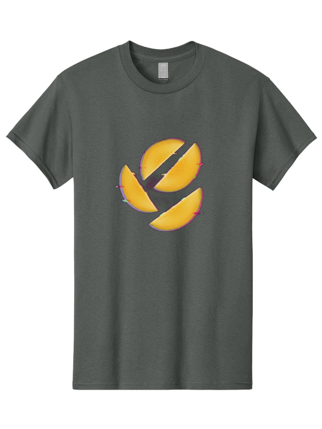 Mango-Slices Men'S Graphic Tee, 100% Cotton, Comfortable Casual Summer Wear, Machine Washable, Mango Slices, Fresh Fruit, Sliced Mango, Fruit Arrangement, Healthy Snack, Sweet Treat, Tropical Flavor, Vibrant Yellow, Culinary Delight Bac152 4