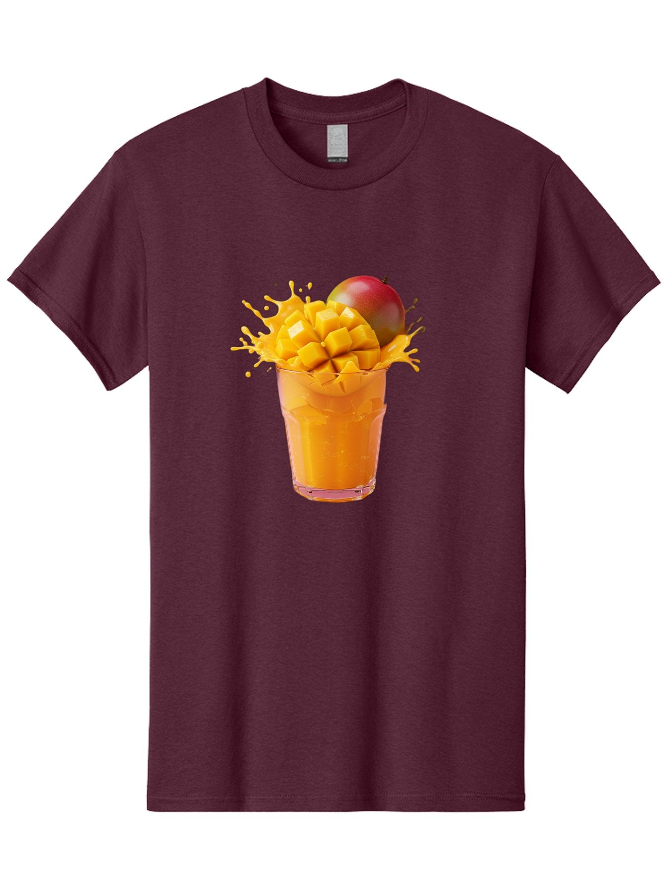 Mango-Smoothie-7 Men'S Graphic Tee, 100% Cotton, Comfortable Casual Summer Wear, Machine Washable, Mango Smoothie, Fresh Mango, Tropical Drink, Vibrant Colors, Healthy Beverage, Refreshing Drink, Summer Refreshment, Mango Chunks, Mango Juice Bac159 14