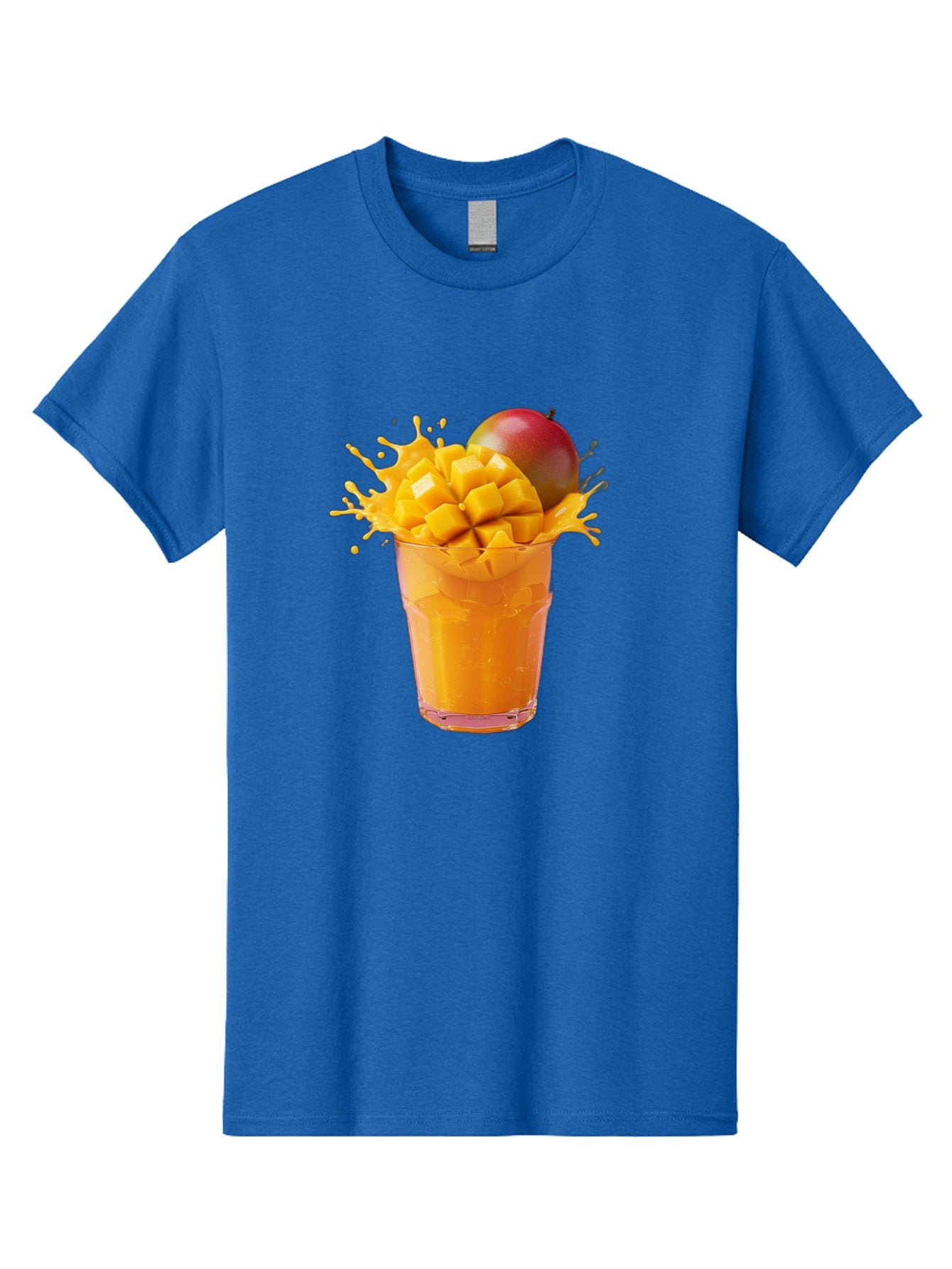 Mango-Smoothie-7 Men'S Graphic Tee, 100% Cotton, Comfortable Casual Summer Wear, Machine Washable, Mango Smoothie, Fresh Mango, Tropical Drink, Vibrant Colors, Healthy Beverage, Refreshing Drink, Summer Refreshment, Mango Chunks, Mango Juice Bac159 12