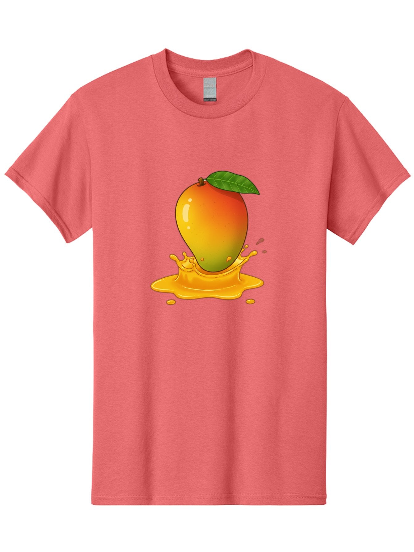 Mango-Splash-1 Men'S Graphic Tee, 100% Cotton, Comfortable Casual Summer Wear, Machine Washable, Juicy Mango, Vibrant Colors, Splashing Juice, Fresh Fruit, Tropical Flavors, Sweet Treats, Summertime, Refreshing Drinks Bac161 8