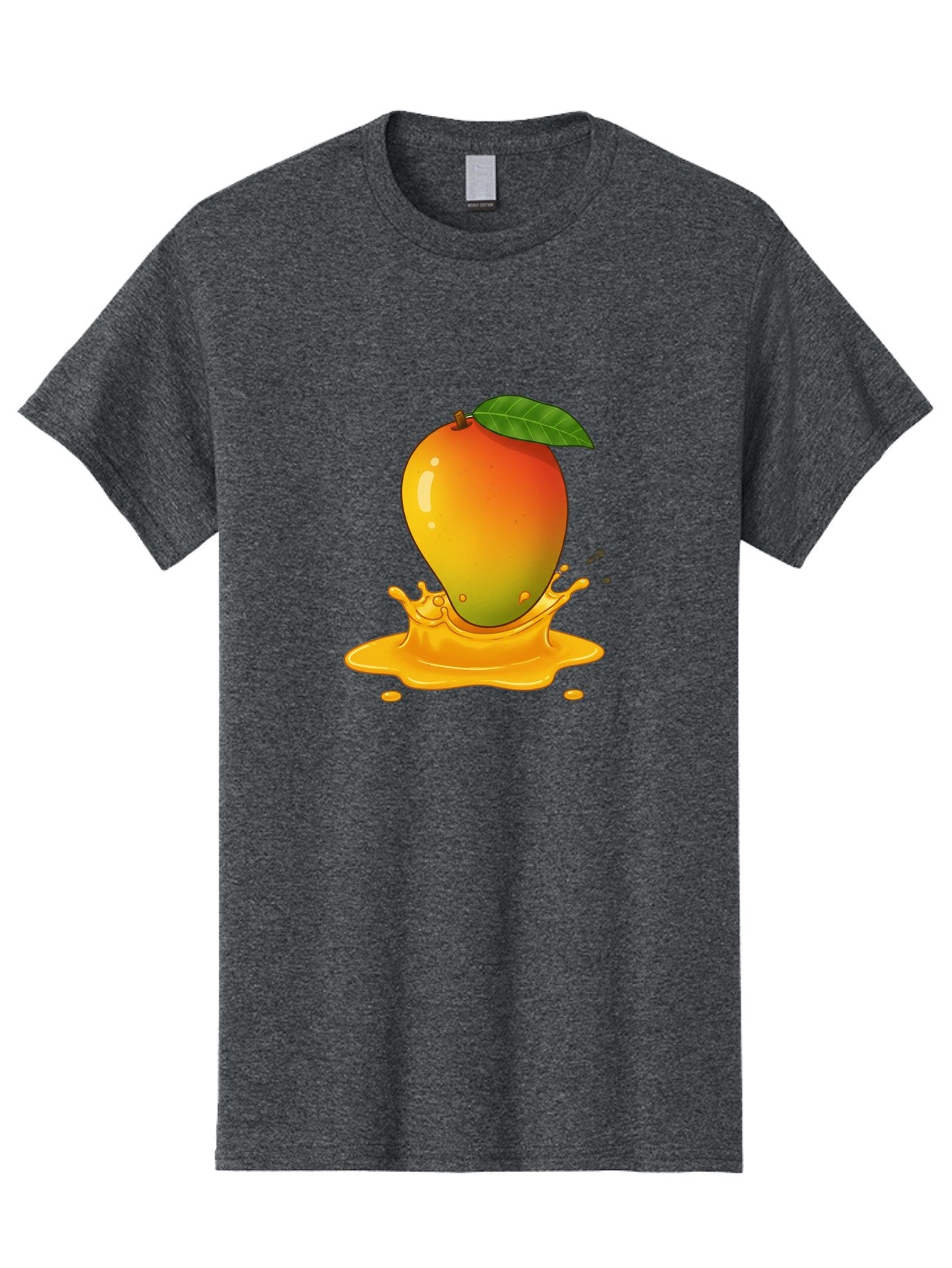 Mango-Splash-1 Men'S Graphic Tee, 100% Cotton, Comfortable Casual Summer Wear, Machine Washable, Juicy Mango, Vibrant Colors, Splashing Juice, Fresh Fruit, Tropical Flavors, Sweet Treats, Summertime, Refreshing Drinks Bac161 7