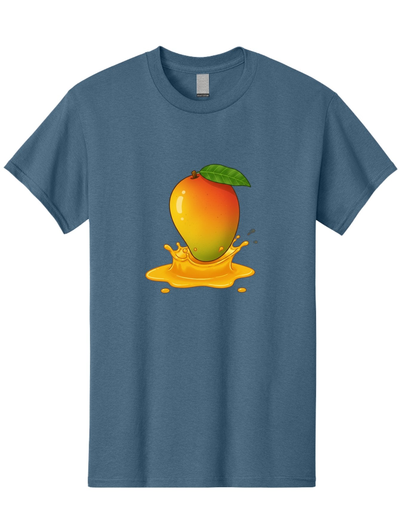 Mango-Splash-1 Men'S Graphic Tee, 100% Cotton, Comfortable Casual Summer Wear, Machine Washable, Juicy Mango, Vibrant Colors, Splashing Juice, Fresh Fruit, Tropical Flavors, Sweet Treats, Summertime, Refreshing Drinks Bac161 9
