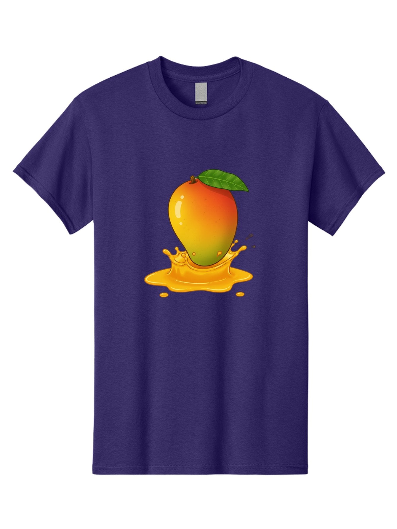 Mango-Splash-1 Men'S Graphic Tee, 100% Cotton, Comfortable Casual Summer Wear, Machine Washable, Juicy Mango, Vibrant Colors, Splashing Juice, Fresh Fruit, Tropical Flavors, Sweet Treats, Summertime, Refreshing Drinks Bac161 14