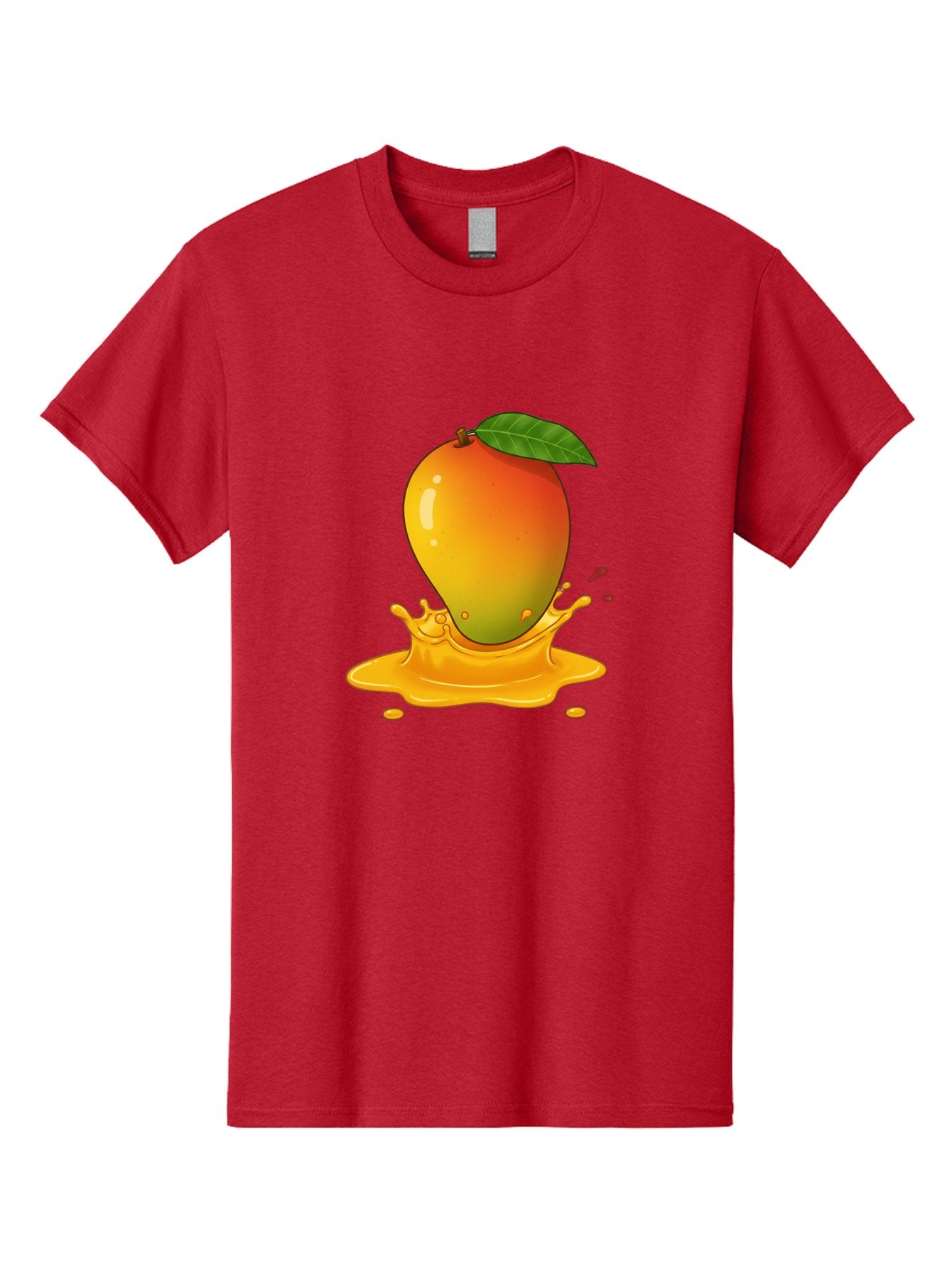 Mango-Splash-1 Men'S Graphic Tee, 100% Cotton, Comfortable Casual Summer Wear, Machine Washable, Juicy Mango, Vibrant Colors, Splashing Juice, Fresh Fruit, Tropical Flavors, Sweet Treats, Summertime, Refreshing Drinks Bac161 10