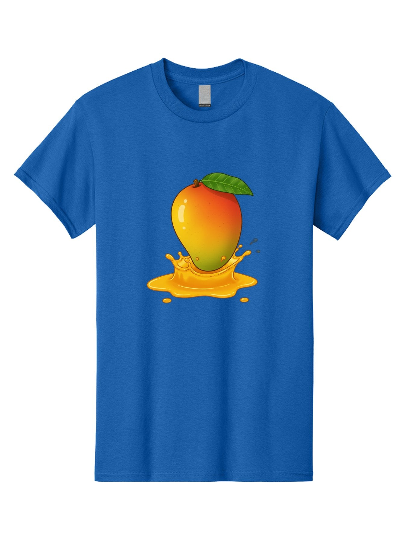 Mango-Splash-1 Men'S Graphic Tee, 100% Cotton, Comfortable Casual Summer Wear, Machine Washable, Juicy Mango, Vibrant Colors, Splashing Juice, Fresh Fruit, Tropical Flavors, Sweet Treats, Summertime, Refreshing Drinks Bac161 13