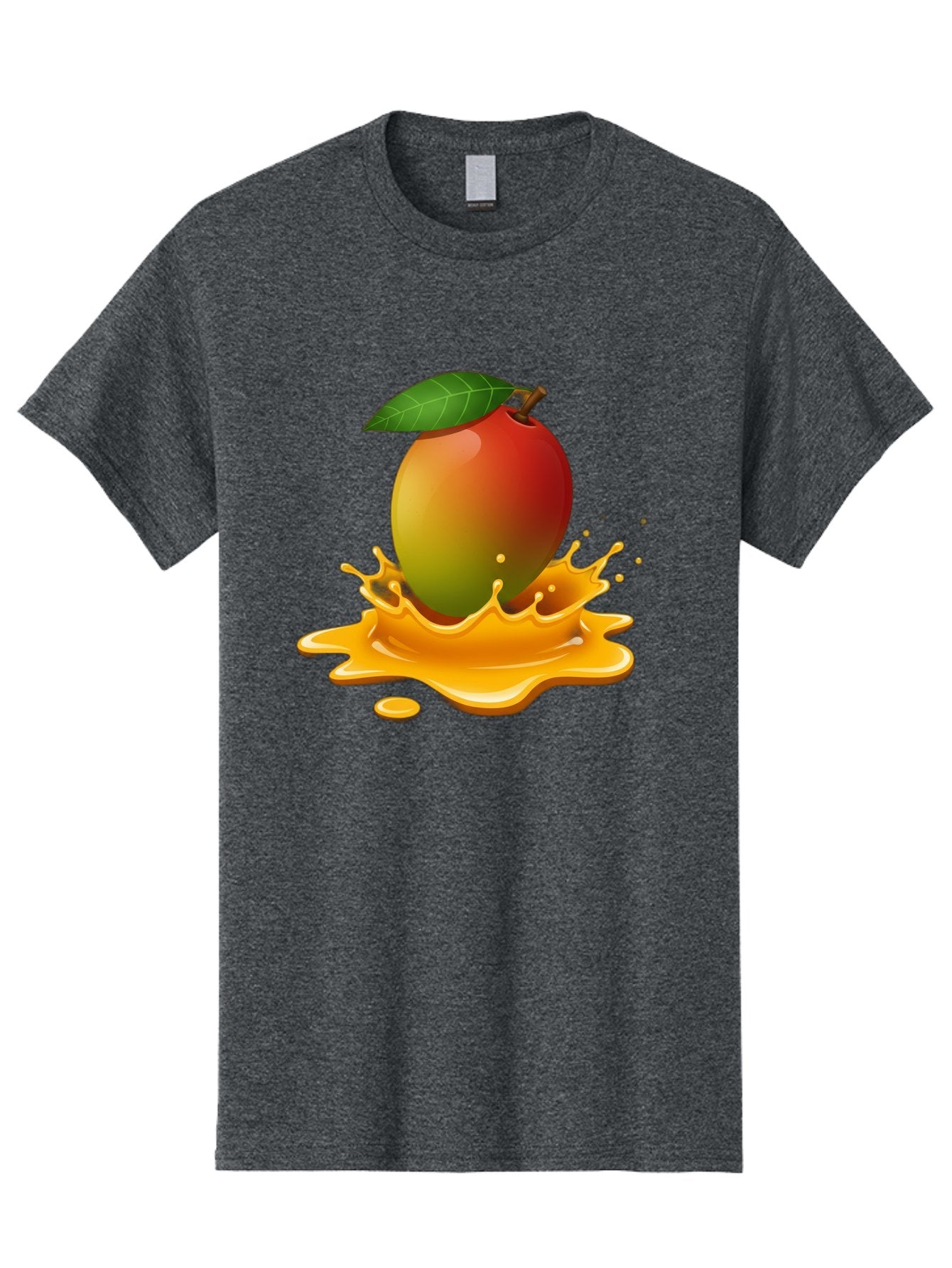 Mango-Splash-2 Men'S Graphic Tee, 100% Cotton, Comfortable Casual Summer Wear, Machine Washable, Tropical Mango, Juicy Fruit, Splash Art, Vibrant Colors, Mango Juice, Splashing Liquid, Fresh Produce, Summer Vibes, Healthy Snack, Bac162 14