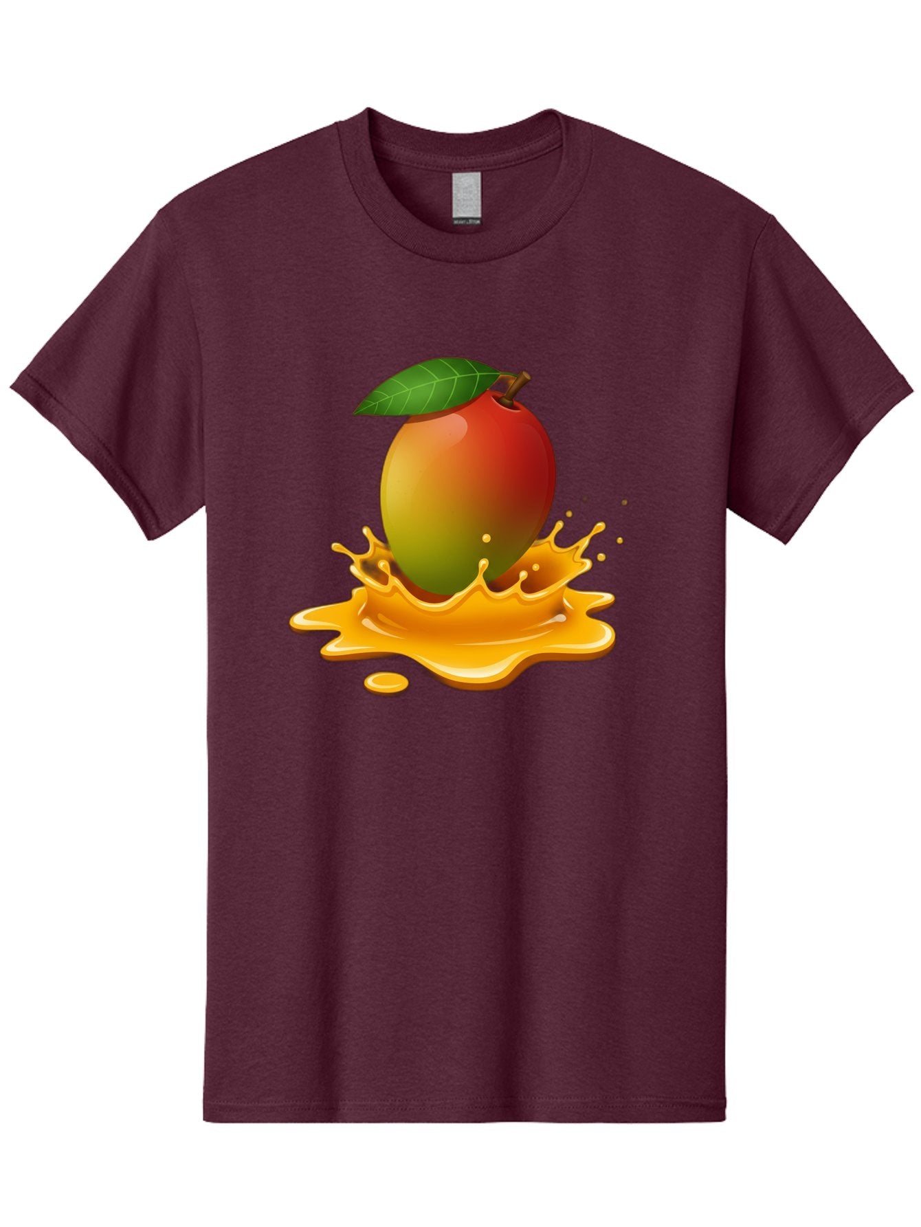 Mango-Splash-2 Men'S Graphic Tee, 100% Cotton, Comfortable Casual Summer Wear, Machine Washable, Tropical Mango, Juicy Fruit, Splash Art, Vibrant Colors, Mango Juice, Splashing Liquid, Fresh Produce, Summer Vibes, Healthy Snack, Bac162 8