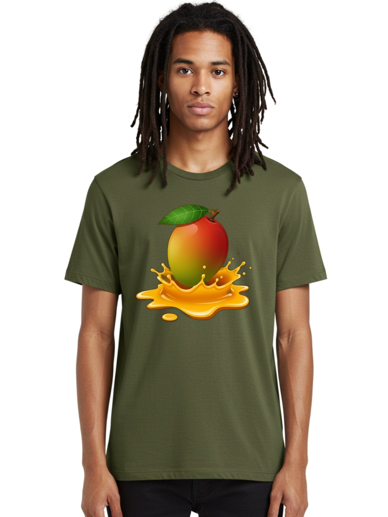Mango-Splash-2 Men'S Graphic Tee, 100% Cotton, Comfortable Casual Summer Wear, Machine Washable, Tropical Mango, Juicy Fruit, Splash Art, Vibrant Colors, Mango Juice, Splashing Liquid, Fresh Produce, Summer Vibes, Healthy Snack, Bac162 27