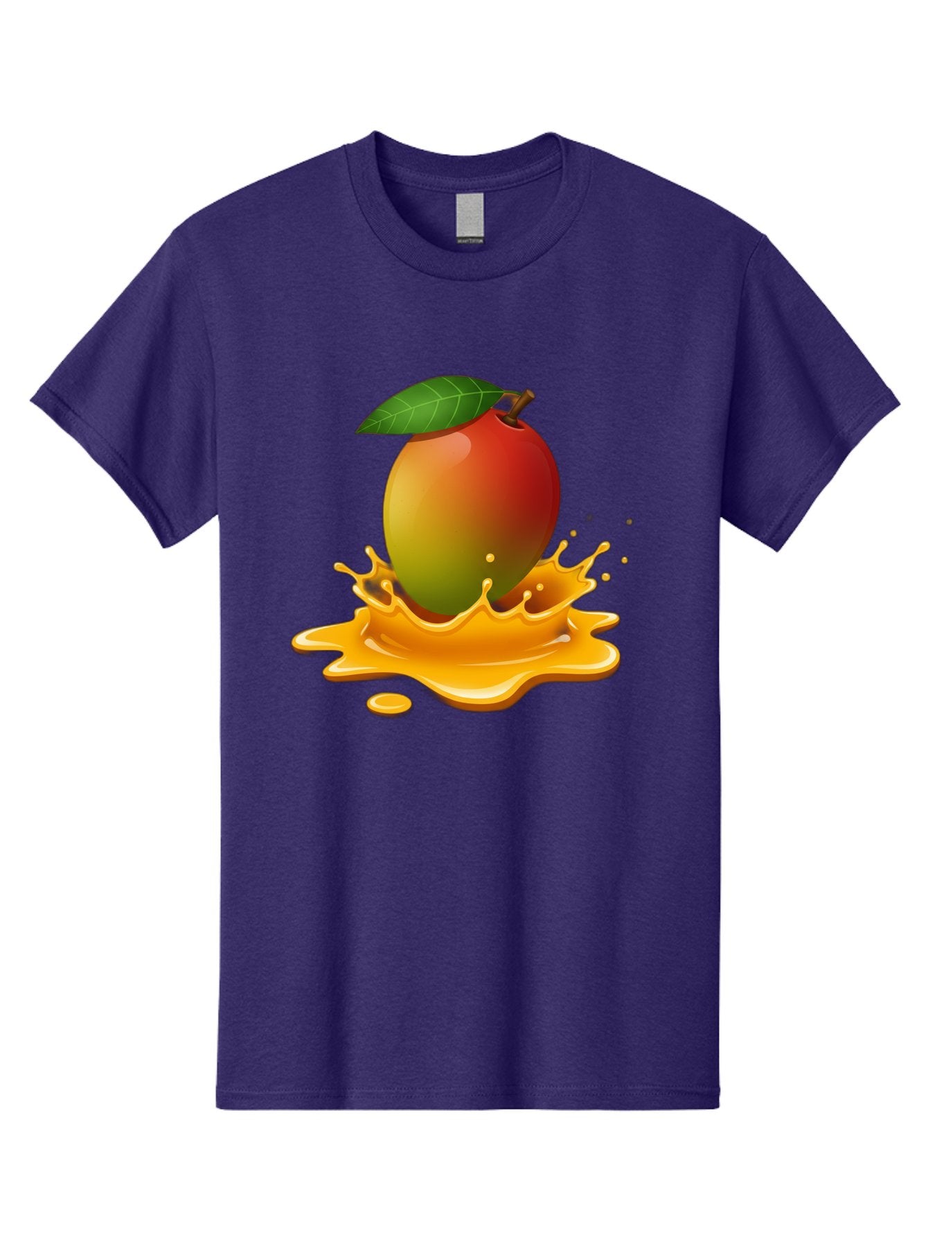Mango-Splash-2 Men'S Graphic Tee, 100% Cotton, Comfortable Casual Summer Wear, Machine Washable, Tropical Mango, Juicy Fruit, Splash Art, Vibrant Colors, Mango Juice, Splashing Liquid, Fresh Produce, Summer Vibes, Healthy Snack, Bac162 13