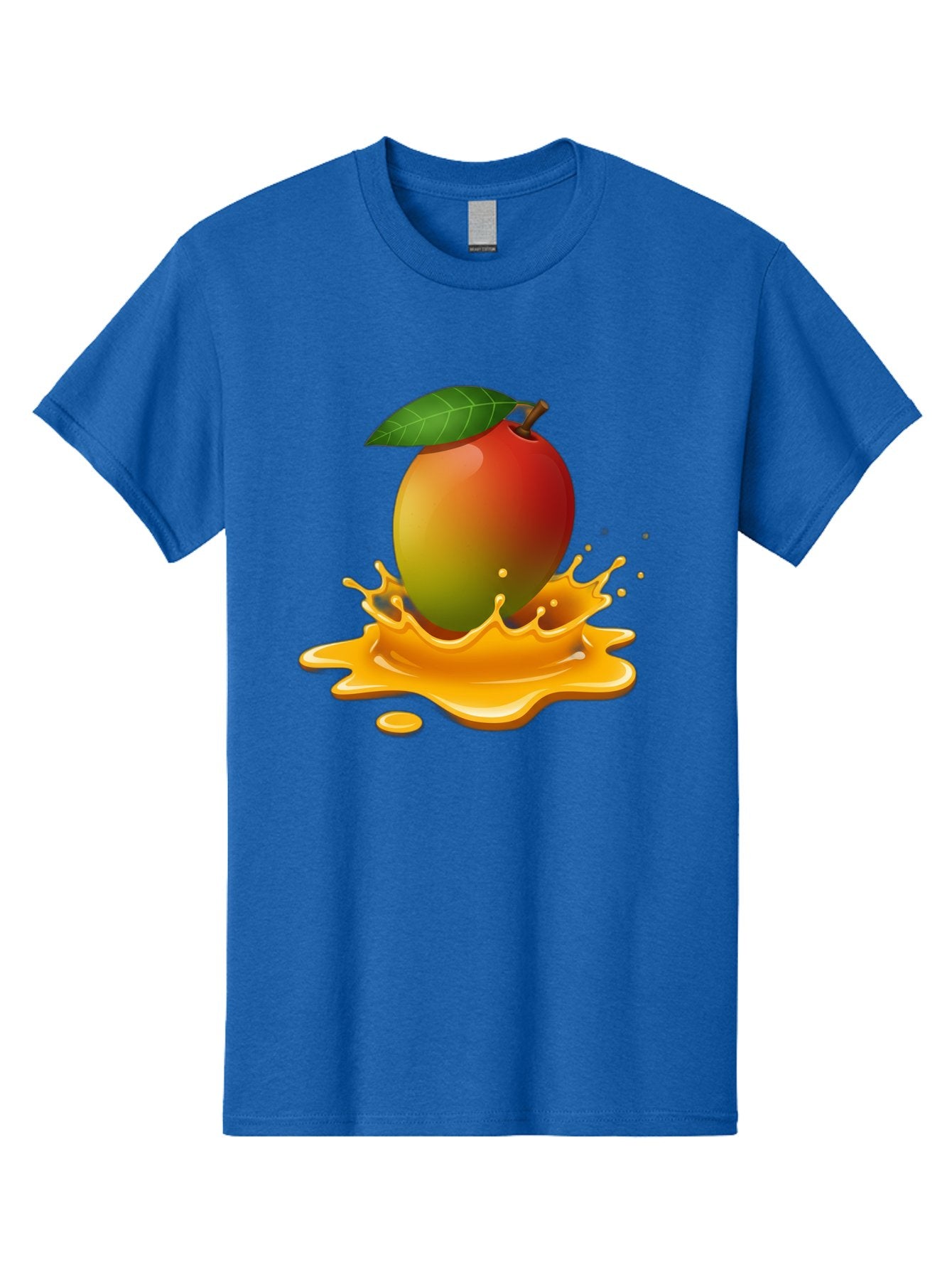 Mango-Splash-2 Men'S Graphic Tee, 100% Cotton, Comfortable Casual Summer Wear, Machine Washable, Tropical Mango, Juicy Fruit, Splash Art, Vibrant Colors, Mango Juice, Splashing Liquid, Fresh Produce, Summer Vibes, Healthy Snack, Bac162 3