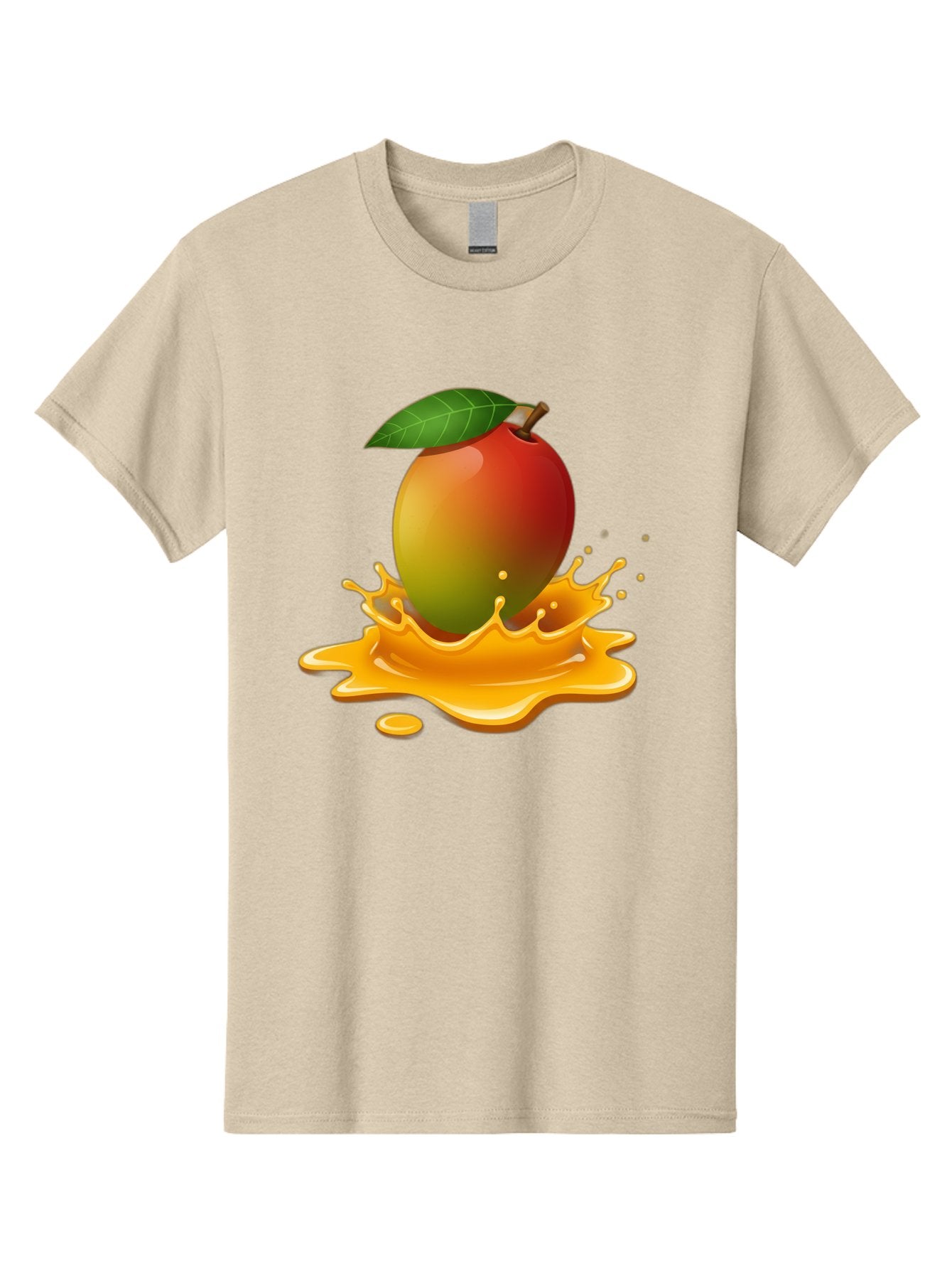 Mango-Splash-2 Men'S Graphic Tee, 100% Cotton, Comfortable Casual Summer Wear, Machine Washable, Tropical Mango, Juicy Fruit, Splash Art, Vibrant Colors, Mango Juice, Splashing Liquid, Fresh Produce, Summer Vibes, Healthy Snack, Bac162 6
