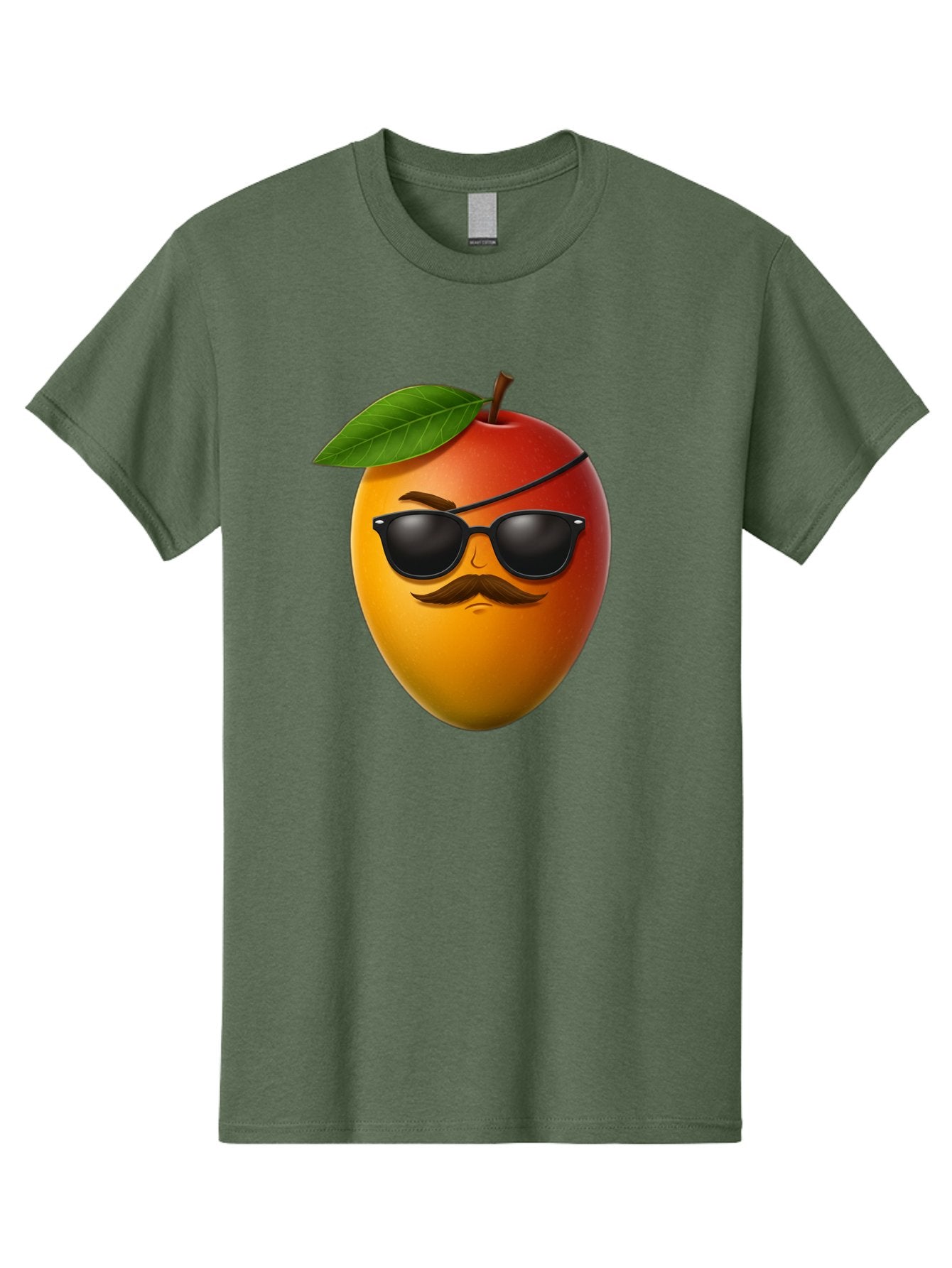 Mango Men'S Graphic Tee, 100% Cotton, Comfortable Casual Summer Wear, Machine Washable, Mango With Sunglasses, Cartoon Mango, Mango Emoji, Cool Mango, Mango With Mustache, Funny Fruit, Vibrant Colors, Playful Character, Quirky Illustration, Bac171 10