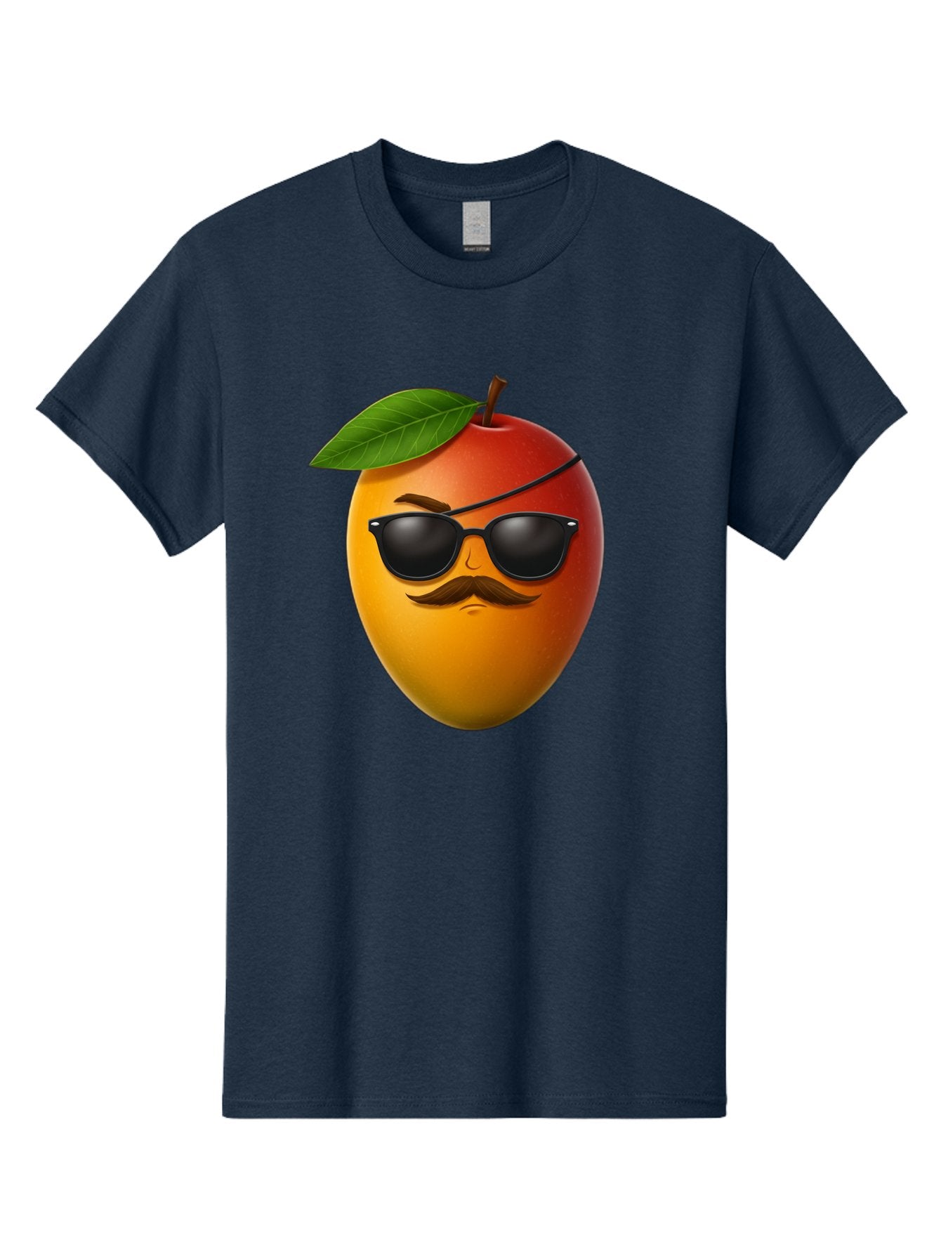 Mango Men'S Graphic Tee, 100% Cotton, Comfortable Casual Summer Wear, Machine Washable, Mango With Sunglasses, Cartoon Mango, Mango Emoji, Cool Mango, Mango With Mustache, Funny Fruit, Vibrant Colors, Playful Character, Quirky Illustration, Bac171 14