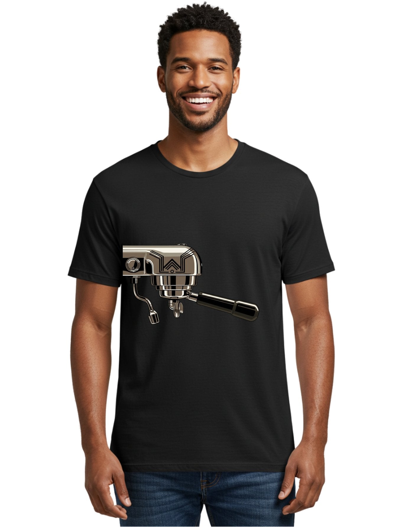 Manual-Coffee-Grinder Men'S Graphic Tee, 100% Cotton, Comfortable Casual Summer Wear, Machine Washable, Manual Coffee Grinder, Coffee Grinding, Hand Crank, Stainless Steel, Coffee Beans, Brewing Equipment, Kitchen Appliance Bac174 25