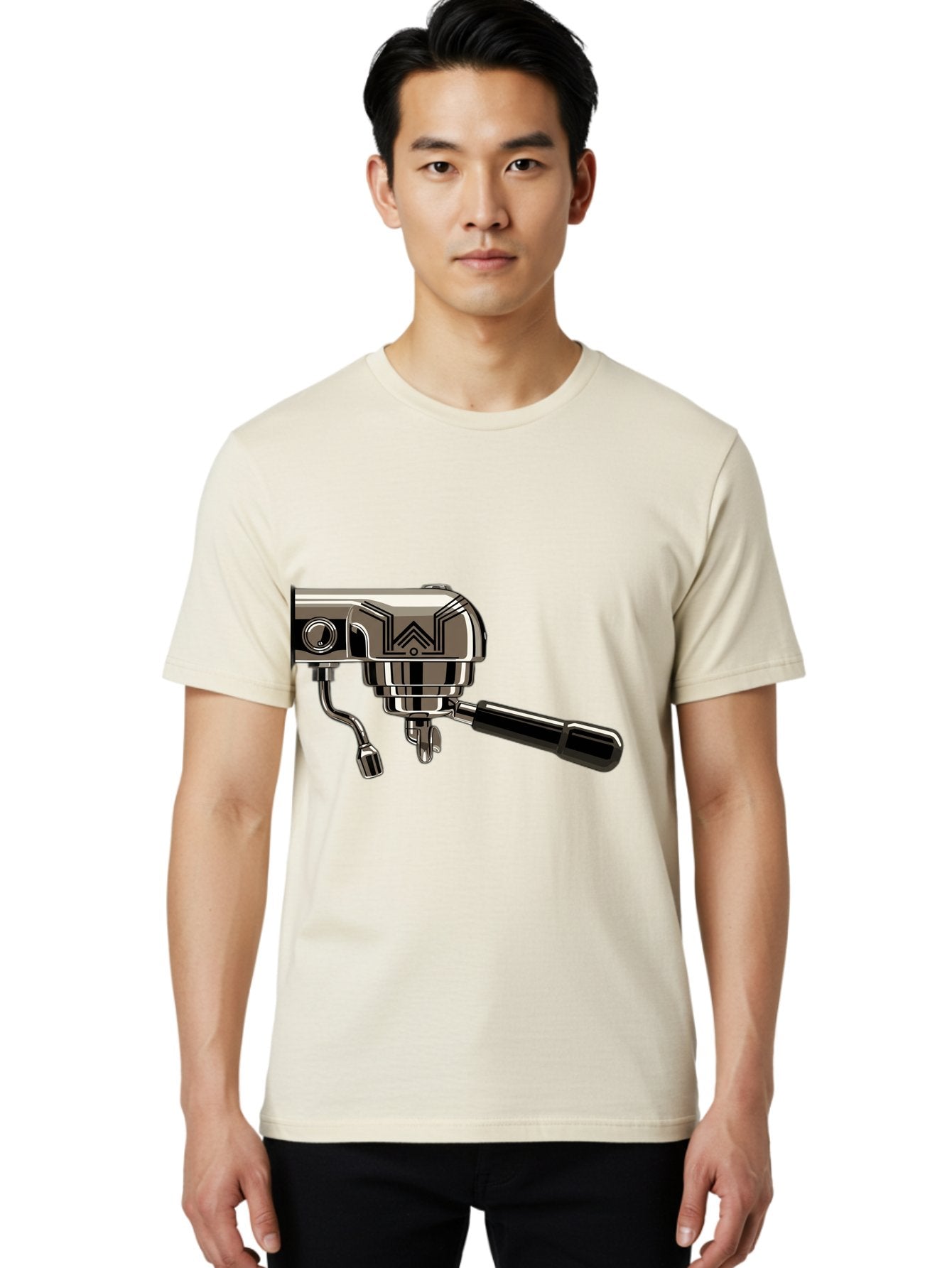Manual-Coffee-Grinder Men'S Graphic Tee, 100% Cotton, Comfortable Casual Summer Wear, Machine Washable, Manual Coffee Grinder, Coffee Grinding, Hand Crank, Stainless Steel, Coffee Beans, Brewing Equipment, Kitchen Appliance Bac174 30