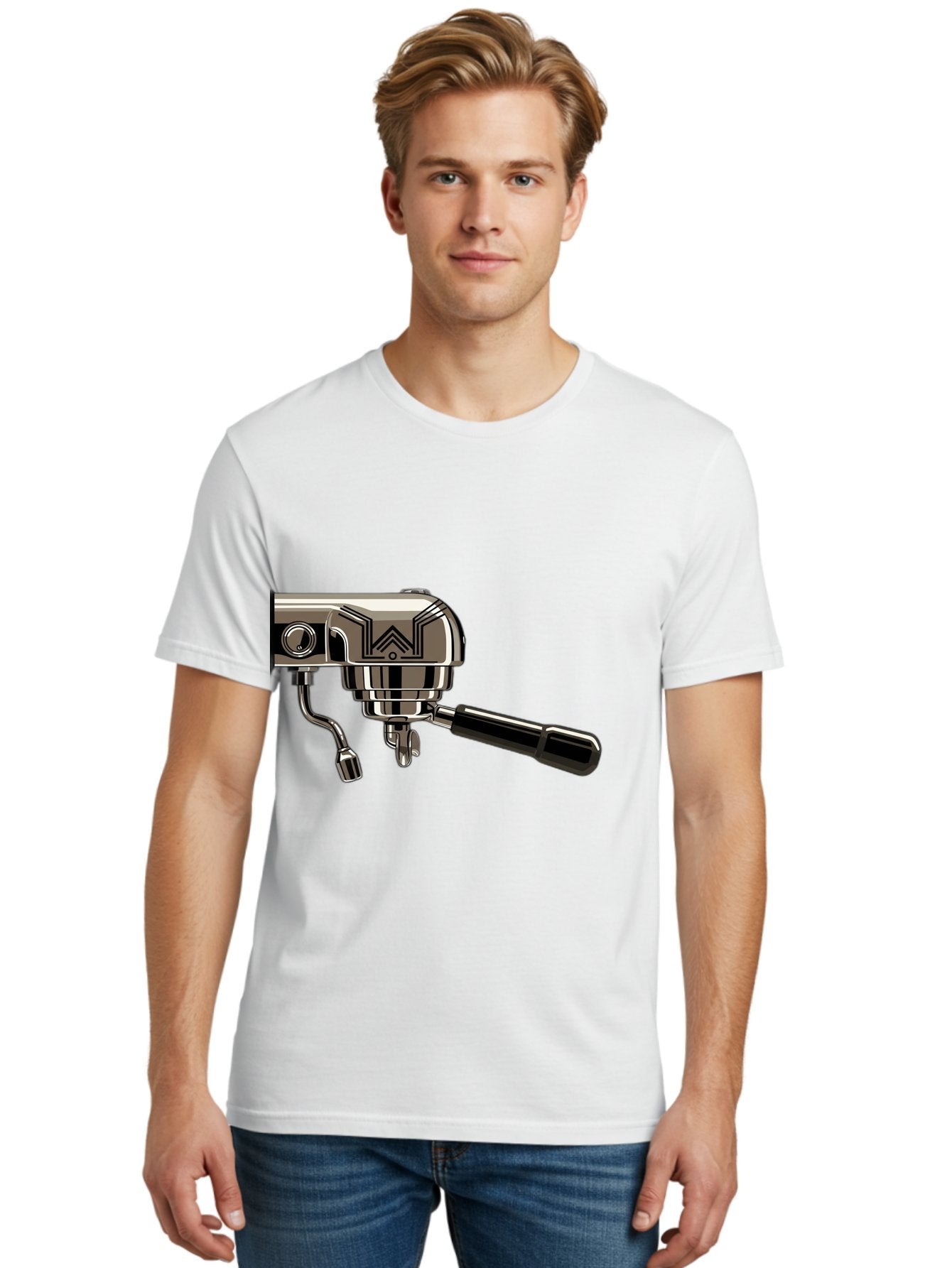 Manual-Coffee-Grinder Men'S Graphic Tee, 100% Cotton, Comfortable Casual Summer Wear, Machine Washable, Manual Coffee Grinder, Coffee Grinding, Hand Crank, Stainless Steel, Coffee Beans, Brewing Equipment, Kitchen Appliance Bac174 20