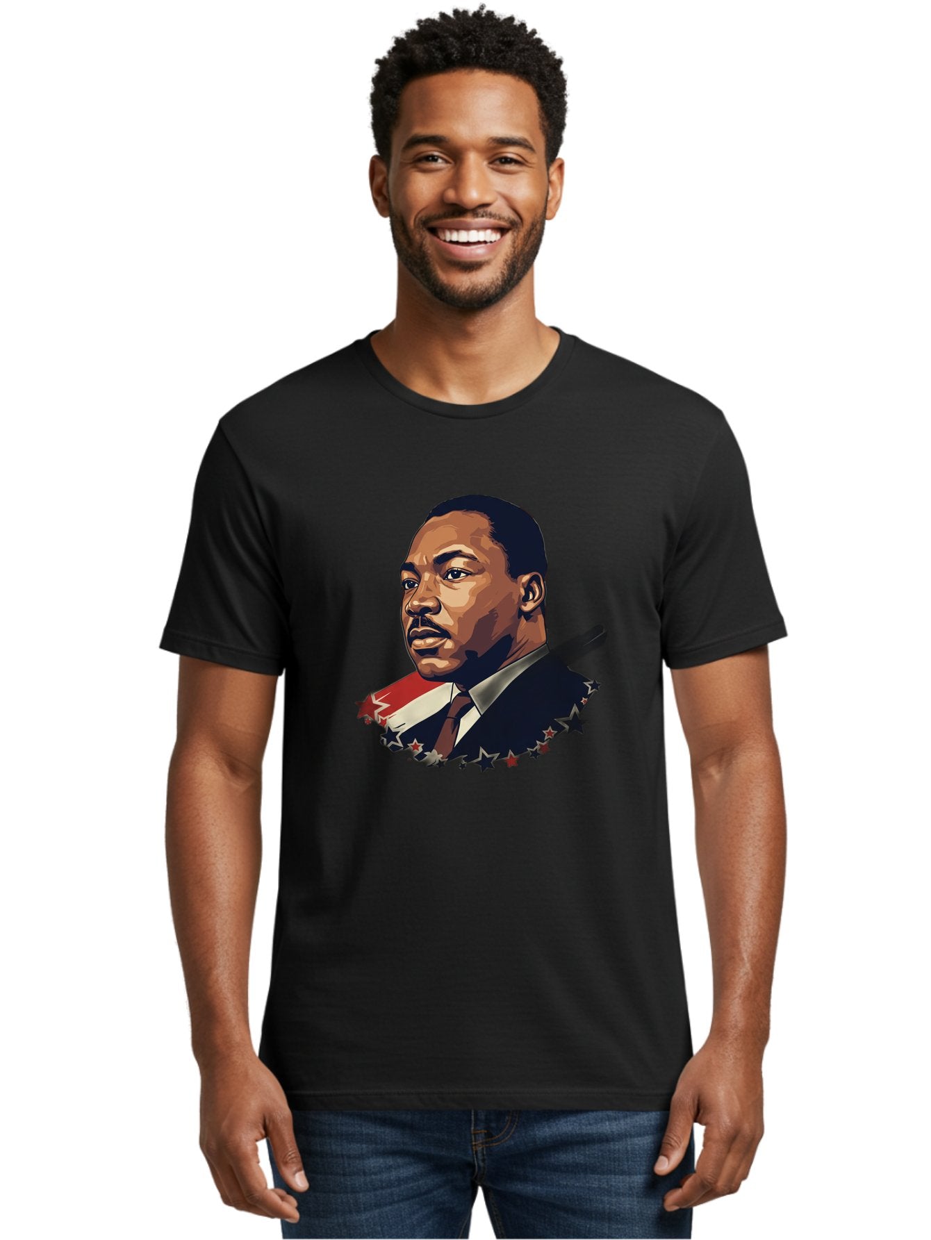Martin-Luther-King-Jr-2 Men'S Graphic Tee, 100% Cotton, Comfortable Casual Summer Wear, Machine Washable, Martin Luther King Jr Portrait, Civil Rights Leader, Equality And Justice, Freedom Fighter, Peaceful Protest, Inspirational Figure, Bac176 27