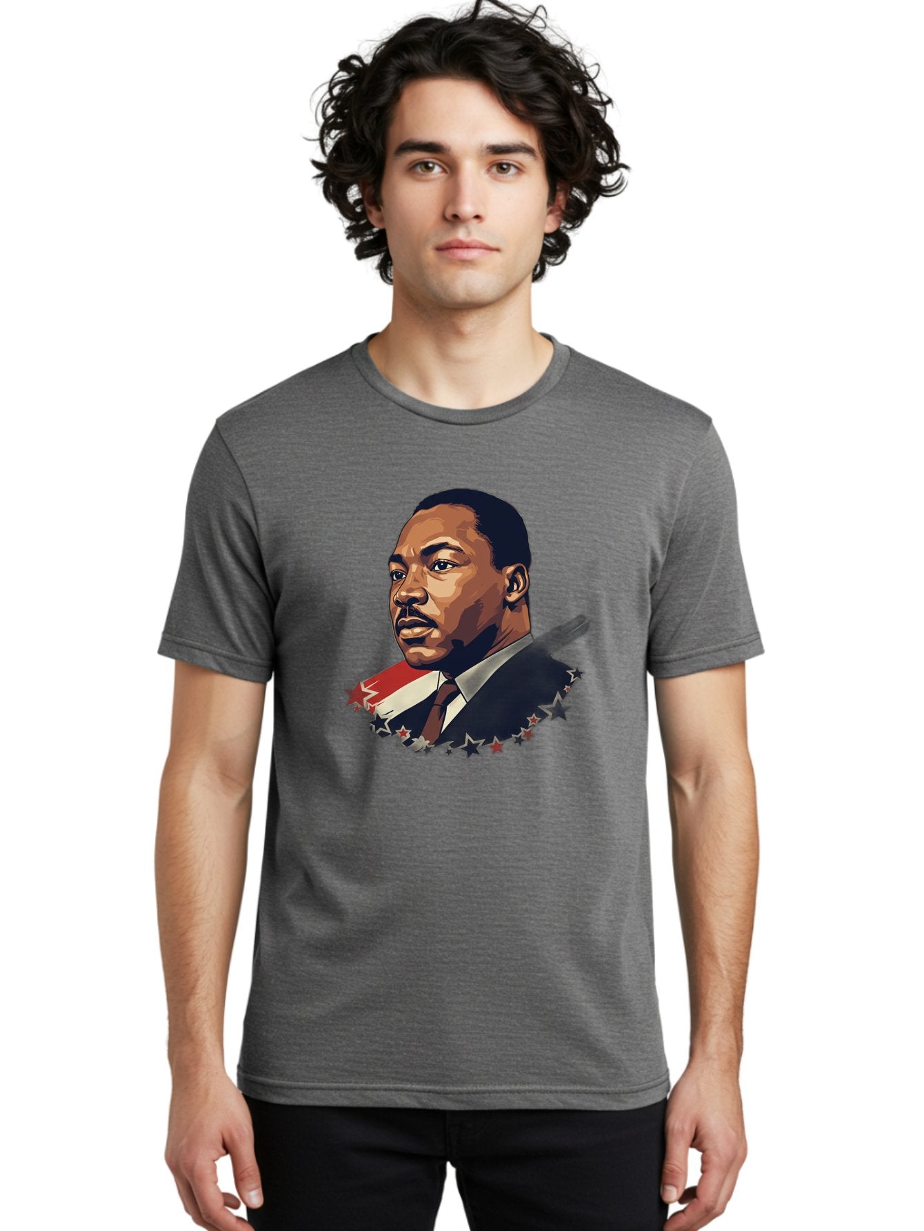 Martin-Luther-King-Jr-2 Men'S Graphic Tee, 100% Cotton, Comfortable Casual Summer Wear, Machine Washable, Martin Luther King Jr Portrait, Civil Rights Leader, Equality And Justice, Freedom Fighter, Peaceful Protest, Inspirational Figure, Bac176 26