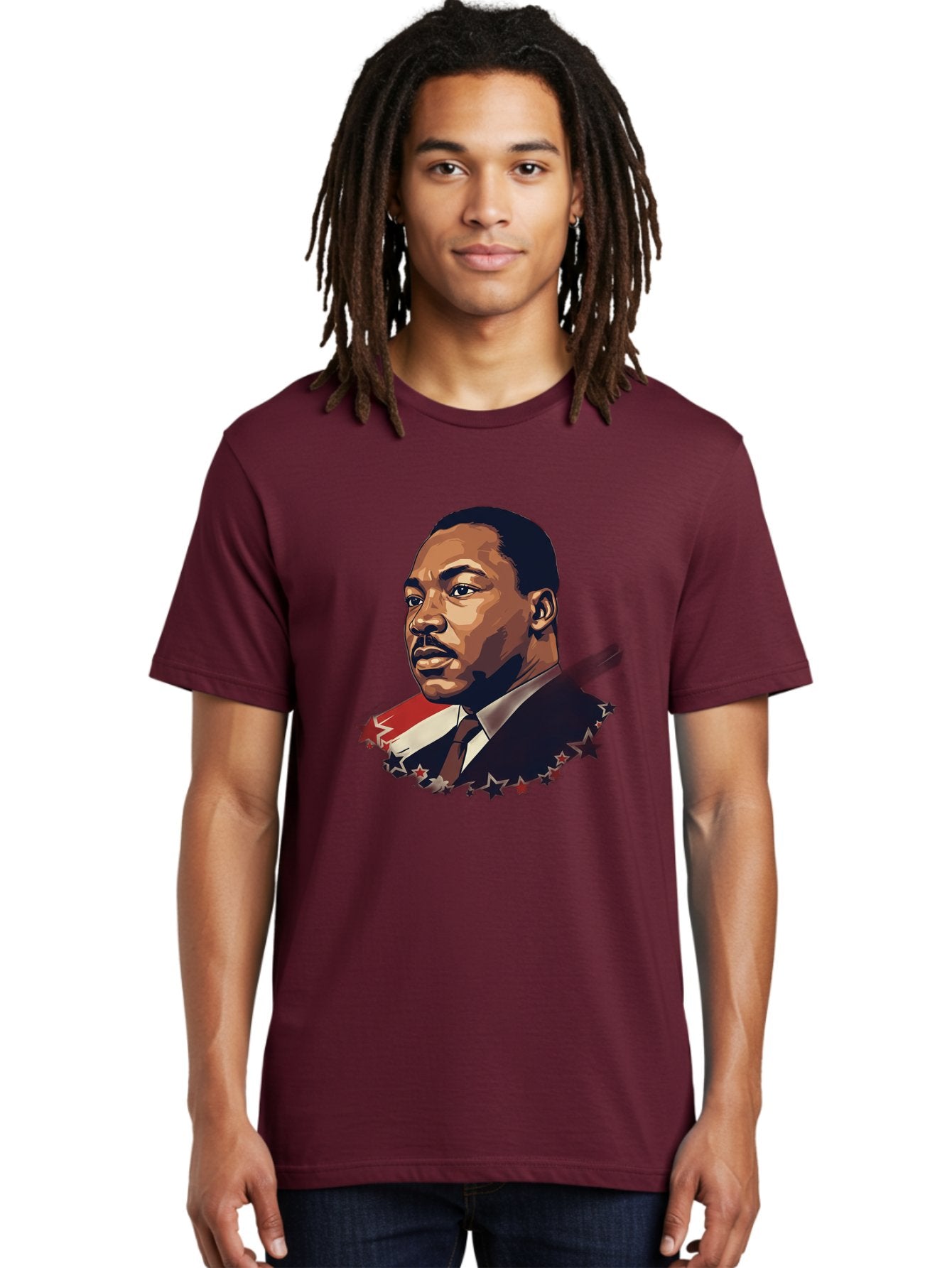 Martin-Luther-King-Jr-2 Men'S Graphic Tee, 100% Cotton, Comfortable Casual Summer Wear, Machine Washable, Martin Luther King Jr Portrait, Civil Rights Leader, Equality And Justice, Freedom Fighter, Peaceful Protest, Inspirational Figure, Bac176 19