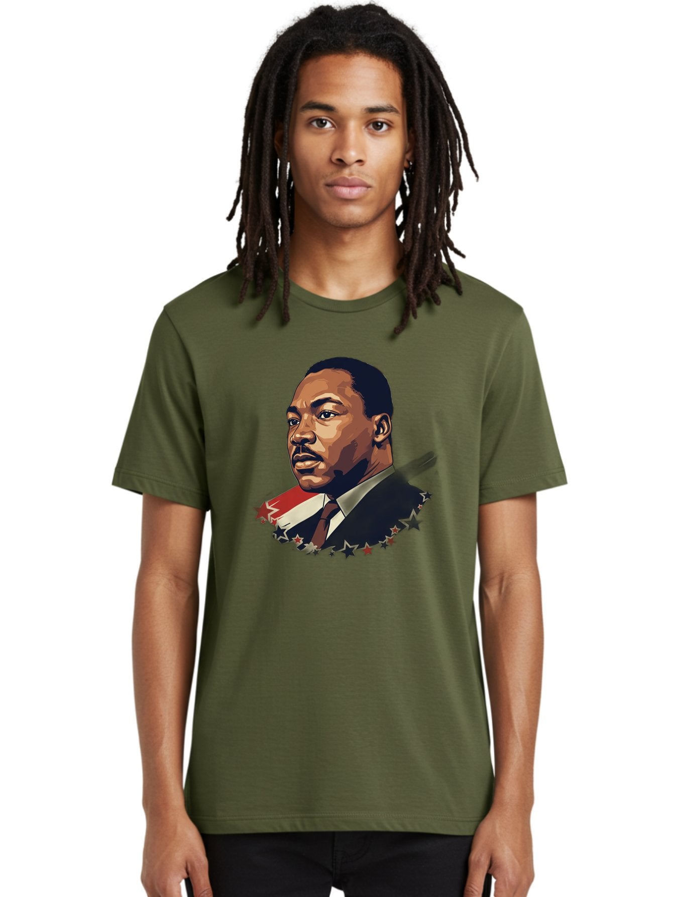 Martin-Luther-King-Jr-2 Men'S Graphic Tee, 100% Cotton, Comfortable Casual Summer Wear, Machine Washable, Martin Luther King Jr Portrait, Civil Rights Leader, Equality And Justice, Freedom Fighter, Peaceful Protest, Inspirational Figure, Bac176 25