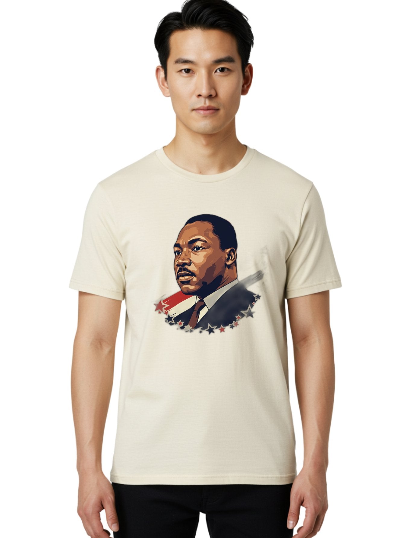 Martin-Luther-King-Jr-2 Men'S Graphic Tee, 100% Cotton, Comfortable Casual Summer Wear, Machine Washable, Martin Luther King Jr Portrait, Civil Rights Leader, Equality And Justice, Freedom Fighter, Peaceful Protest, Inspirational Figure, Bac176 23