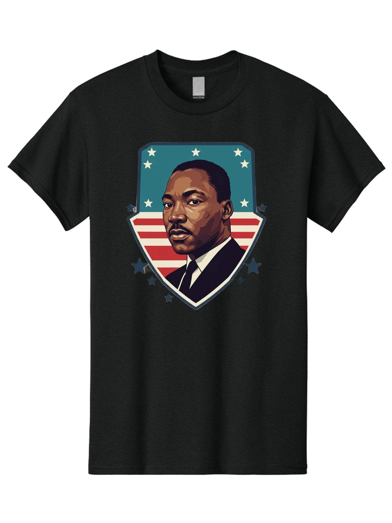Martin-Luther-King-Jr-3 Men'S Graphic Tee, 100% Cotton, Comfortable Casual Summer Wear, Machine Washable, Martin Luther King Jr. Portrait, American Flag, Patriotic Graphic, Civil Rights Leader, Freedom Fighter, Social Justice, Equality, Bac177 9