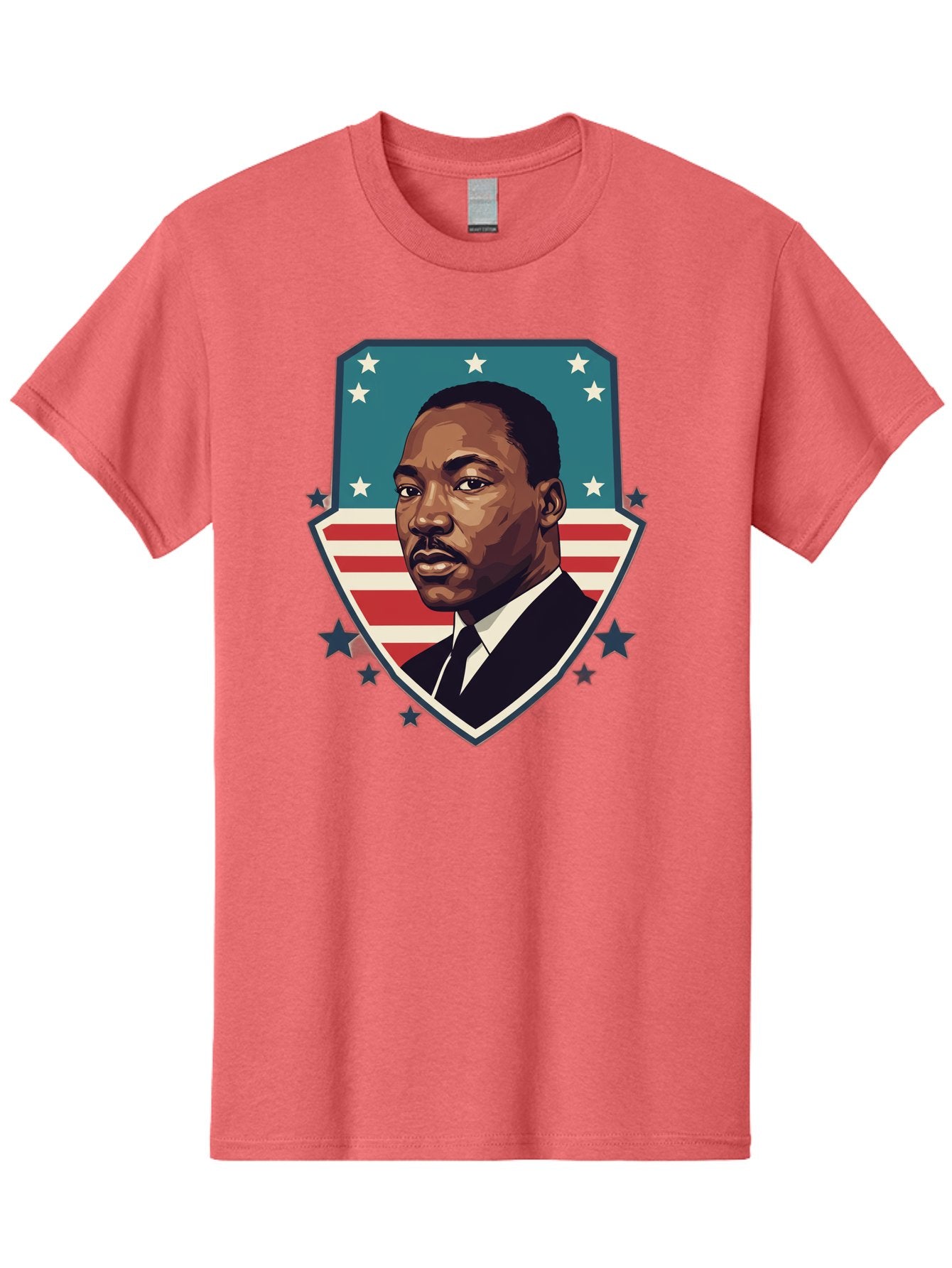 Martin-Luther-King-Jr-3 Men'S Graphic Tee, 100% Cotton, Comfortable Casual Summer Wear, Machine Washable, Martin Luther King Jr. Portrait, American Flag, Patriotic Graphic, Civil Rights Leader, Freedom Fighter, Social Justice, Equality, Bac177 14