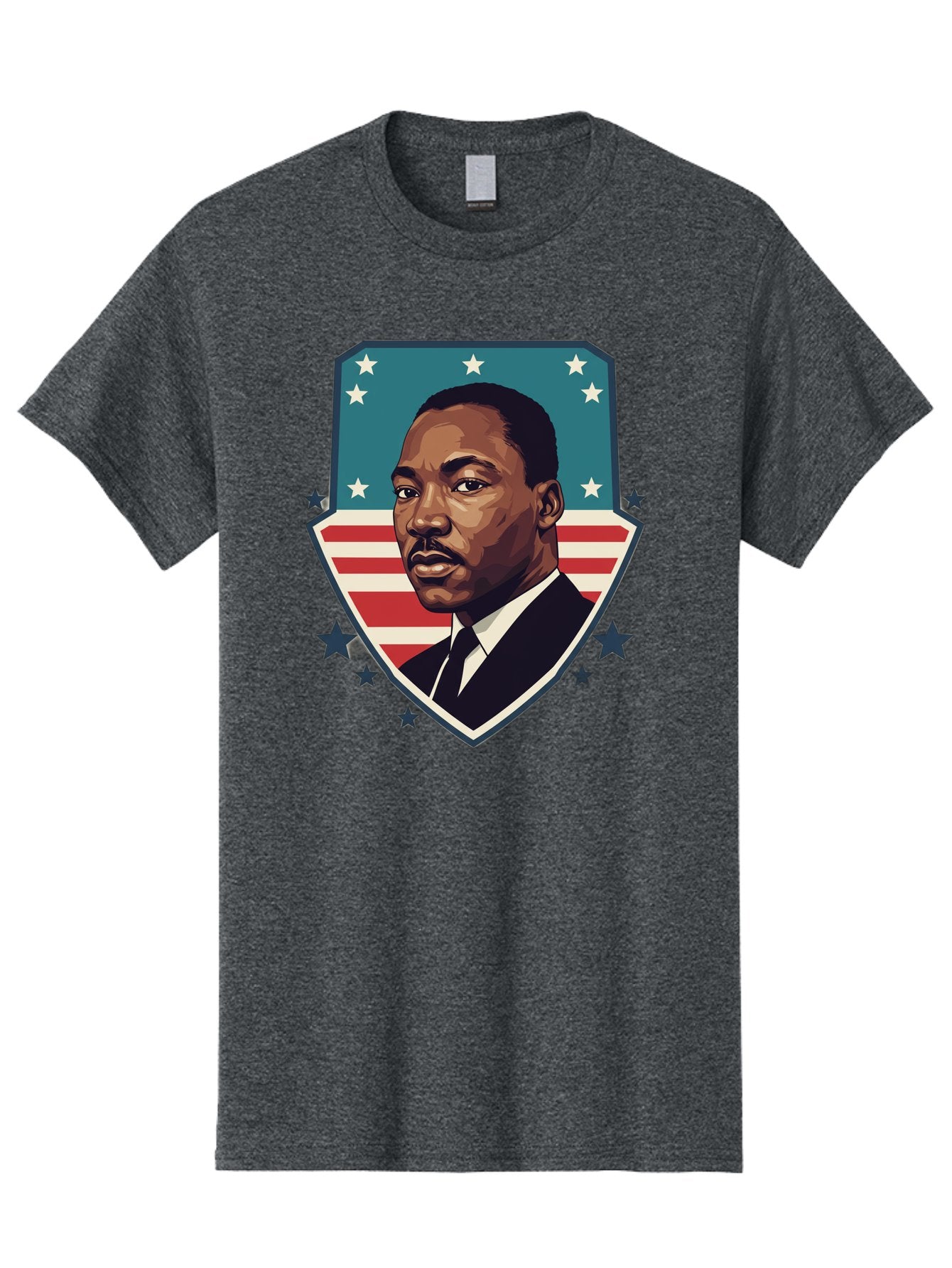 Martin-Luther-King-Jr-3 Men'S Graphic Tee, 100% Cotton, Comfortable Casual Summer Wear, Machine Washable, Martin Luther King Jr. Portrait, American Flag, Patriotic Graphic, Civil Rights Leader, Freedom Fighter, Social Justice, Equality, Bac177 12