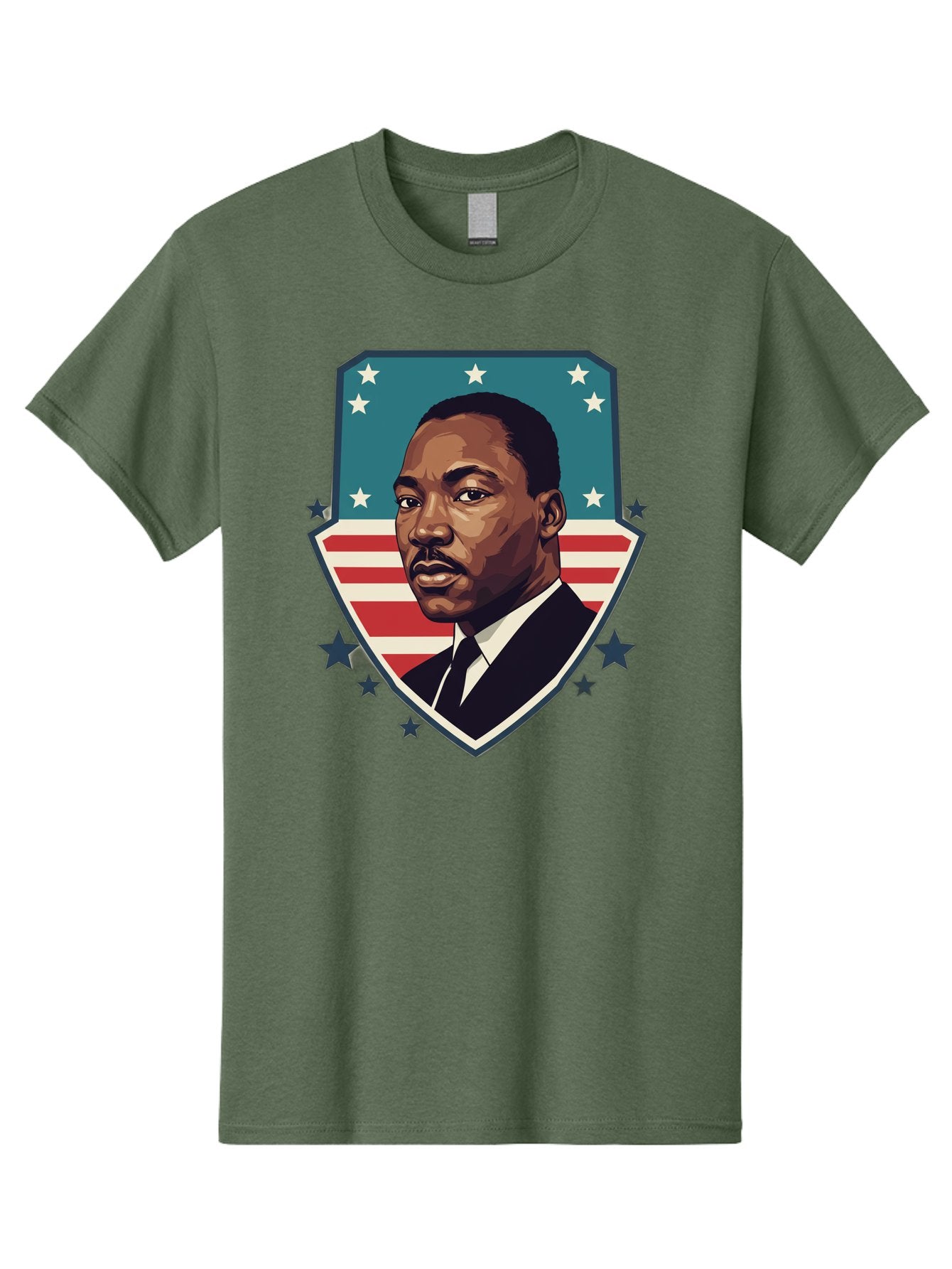 Martin-Luther-King-Jr-3 Men'S Graphic Tee, 100% Cotton, Comfortable Casual Summer Wear, Machine Washable, Martin Luther King Jr. Portrait, American Flag, Patriotic Graphic, Civil Rights Leader, Freedom Fighter, Social Justice, Equality, Bac177 11