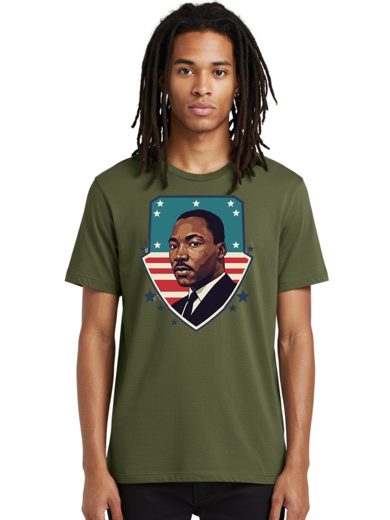 Martin-Luther-King-Jr-3 Men'S Graphic Tee, 100% Cotton, Comfortable Casual Summer Wear, Machine Washable, Martin Luther King Jr. Portrait, American Flag, Patriotic Graphic, Civil Rights Leader, Freedom Fighter, Social Justice, Equality, Bac177 27