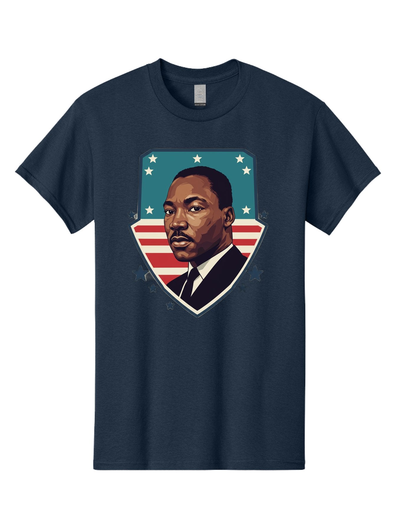 Martin-Luther-King-Jr-3 Men'S Graphic Tee, 100% Cotton, Comfortable Casual Summer Wear, Machine Washable, Martin Luther King Jr. Portrait, American Flag, Patriotic Graphic, Civil Rights Leader, Freedom Fighter, Social Justice, Equality, Bac177 8