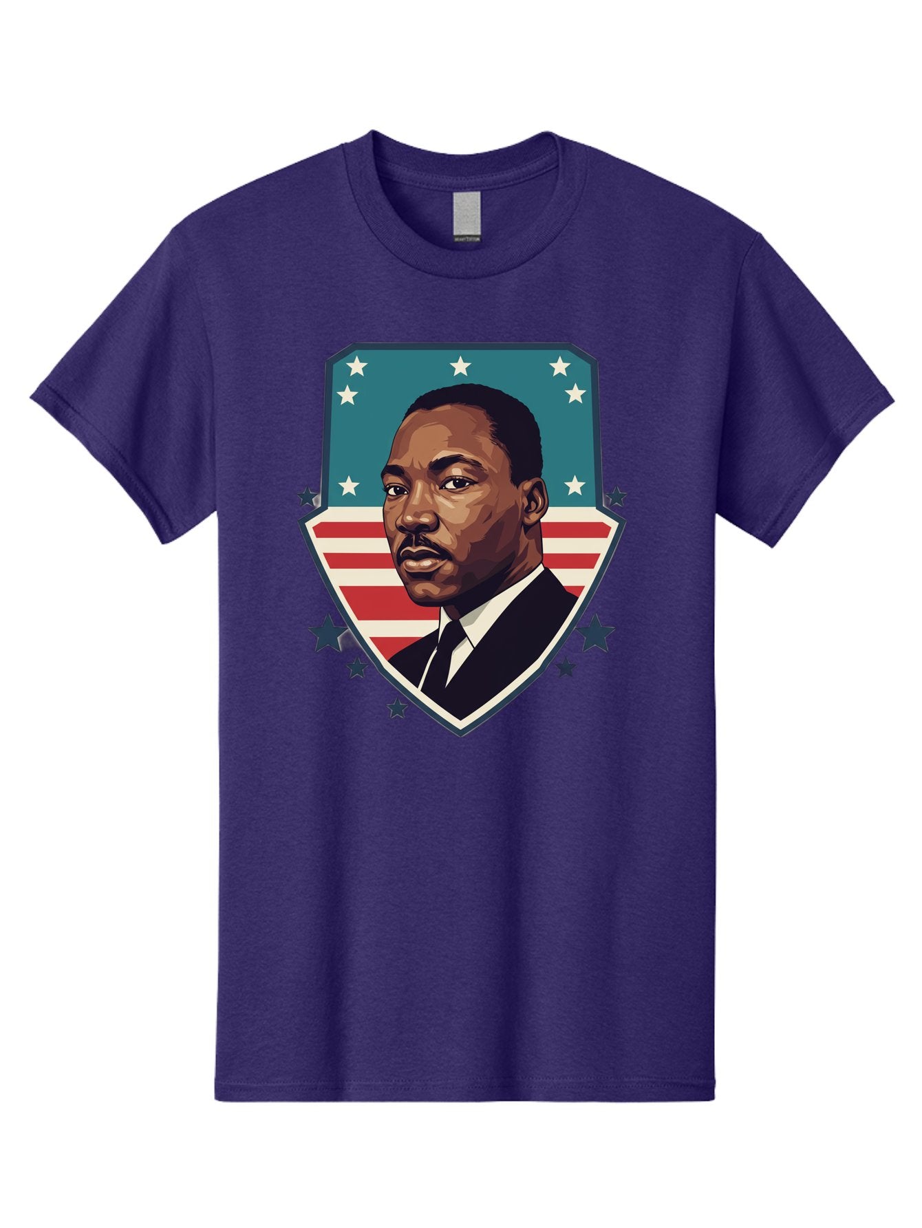 Martin-Luther-King-Jr-3 Men'S Graphic Tee, 100% Cotton, Comfortable Casual Summer Wear, Machine Washable, Martin Luther King Jr. Portrait, American Flag, Patriotic Graphic, Civil Rights Leader, Freedom Fighter, Social Justice, Equality, Bac177 13