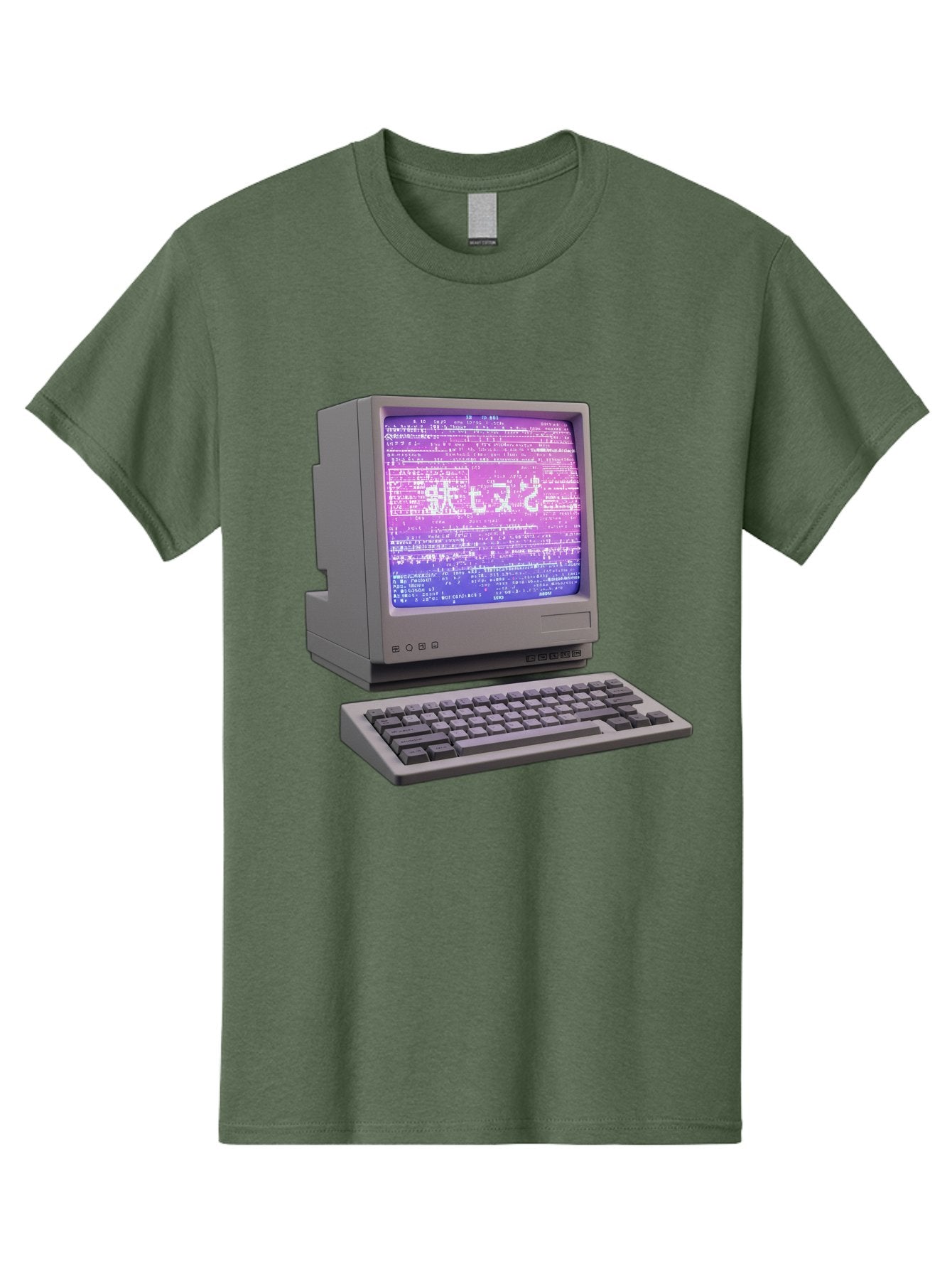 Meitu Men'S Graphic Tee, 100% Cotton, Comfortable Casual Summer Wear, Machine Washable, Vintage Computer, Old Technology, Retro Keyboard, Purple Screen, Binary Code, Old School, Obsolete Technology, Computer History, Tech Nostalgia, Pixel Art Bac183 10
