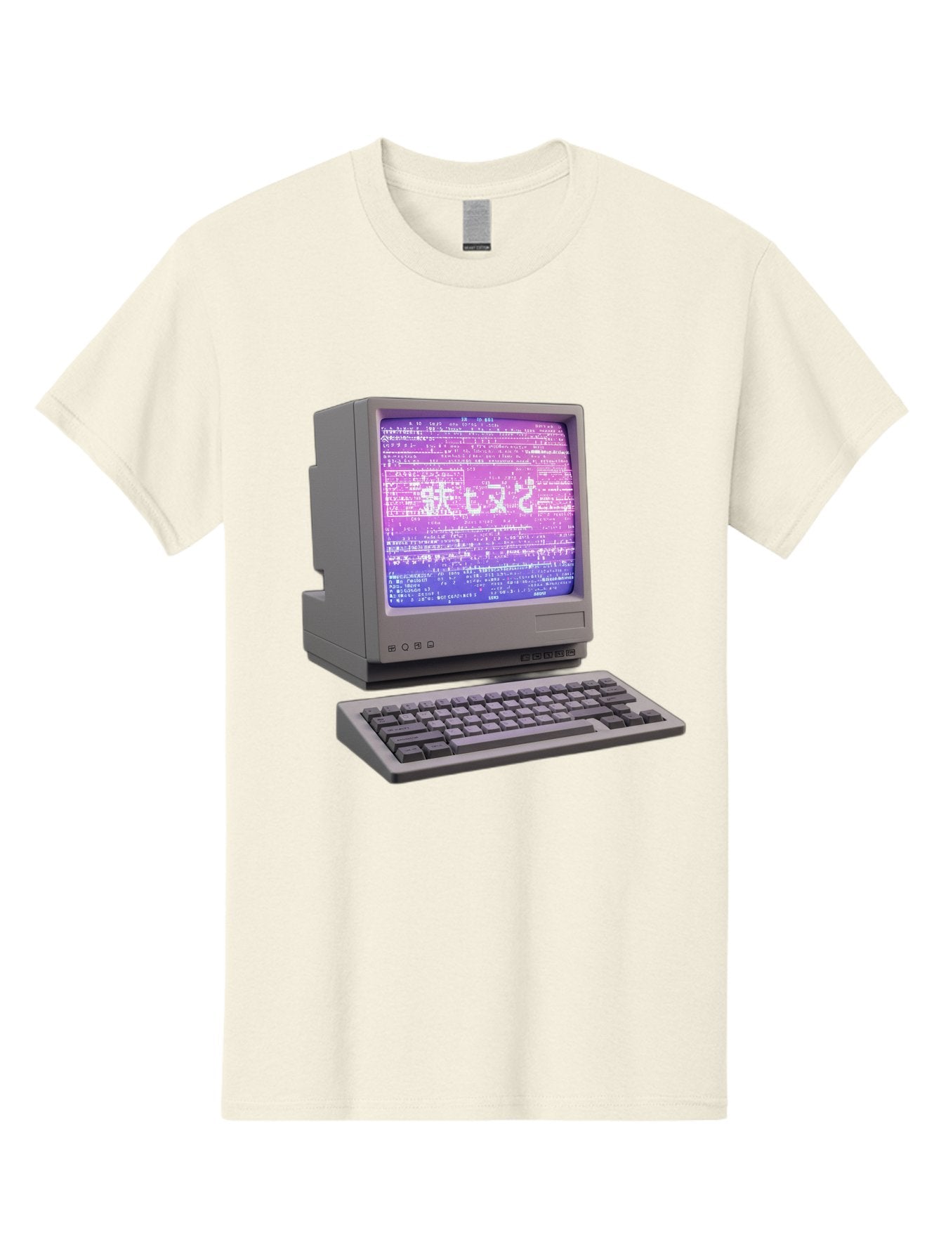 Meitu Men'S Graphic Tee, 100% Cotton, Comfortable Casual Summer Wear, Machine Washable, Vintage Computer, Old Technology, Retro Keyboard, Purple Screen, Binary Code, Old School, Obsolete Technology, Computer History, Tech Nostalgia, Pixel Art Bac183 14