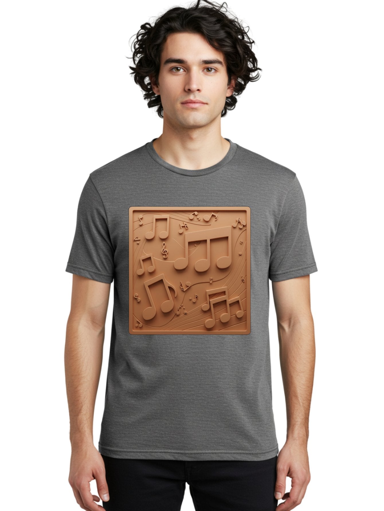 Music-Notes Men'S Graphic Tee, 100% Cotton, Comfortable Casual Summer Wear, Machine Washable, Musical Notes, Treble Clef, 3D Design, Creative Artwork, Music Theme, Melodic Elements, Artistic Expression, Harmony And Rhythm Bac191 18