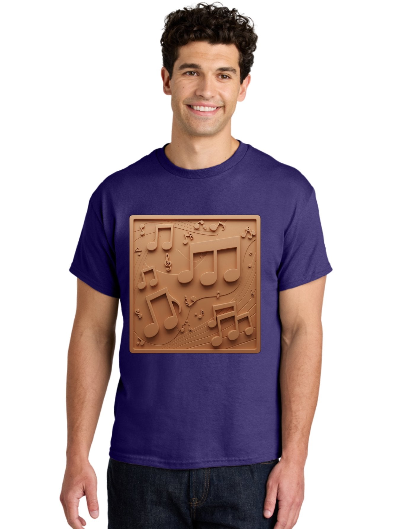 Music-Notes Men'S Graphic Tee, 100% Cotton, Comfortable Casual Summer Wear, Machine Washable, Musical Notes, Treble Clef, 3D Design, Creative Artwork, Music Theme, Melodic Elements, Artistic Expression, Harmony And Rhythm Bac191 27