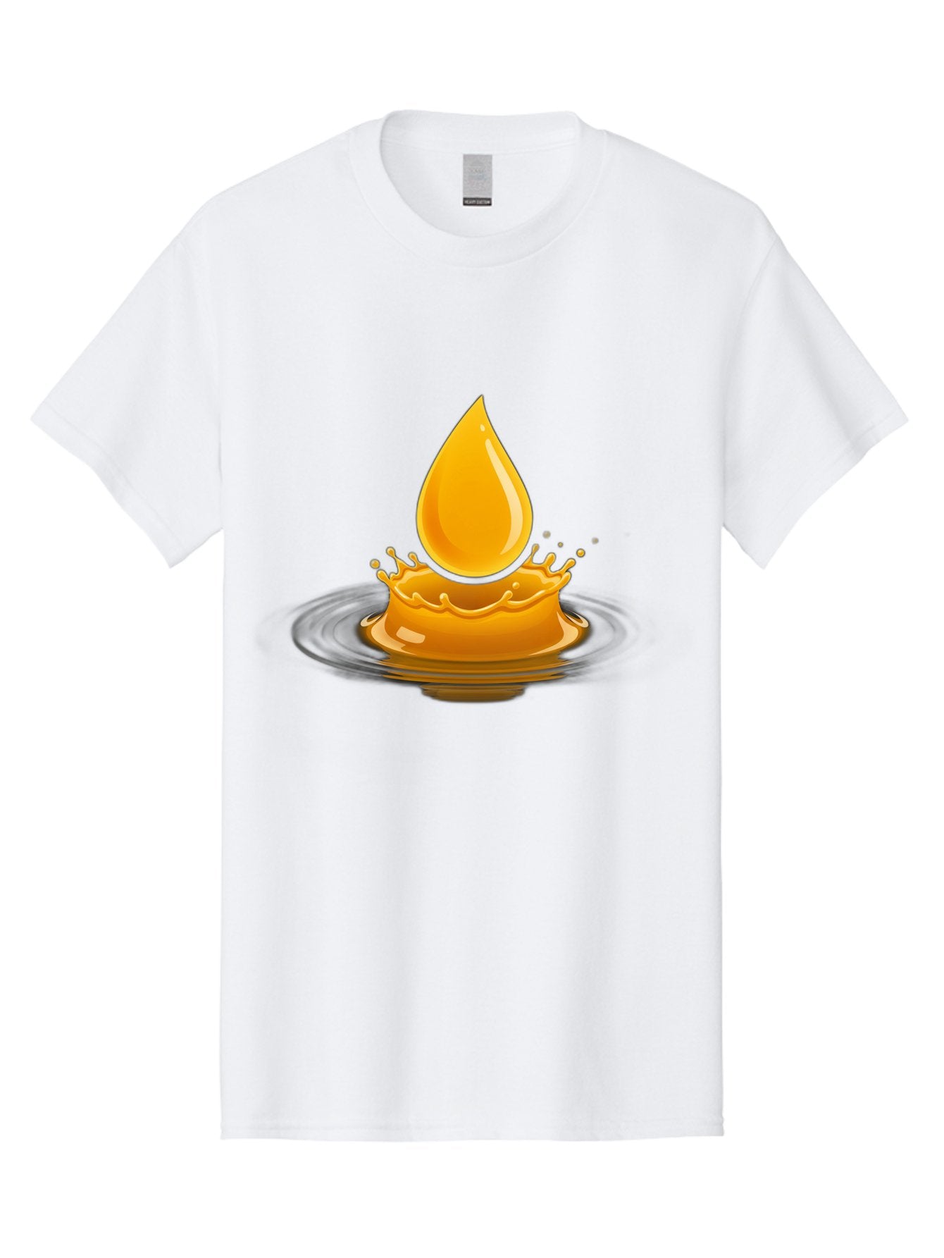 Oil-Drop-Splash Men'S Graphic Tee, 100% Cotton, Comfortable Casual Summer Wear, Machine Washable, Oil Droplet, Splash Effect, Ripple, Drop Of Oil, Brown Liquid, Abstract Design, Modern Art, Digital Illustration, Fluid Dynamics, Shiny Surface Bac199 10