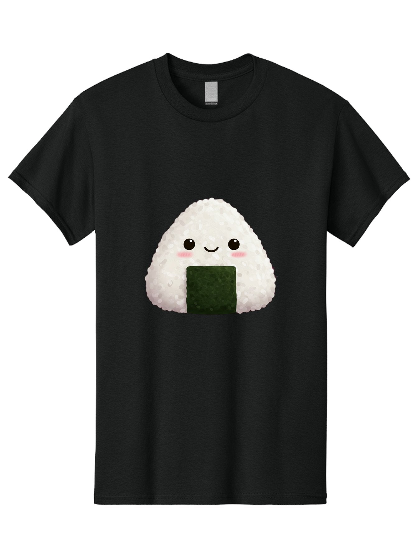 Onigiri Men'S Graphic Tee, 100% Cotton, Comfortable Casual Summer Wear, Machine Washable, Triangular Onigiri, Japanese Rice Ball, Nori Seaweed, Kawaii Food, Cute Character, Cartoon Illustration, Adorable Snack, Japanese Cuisine Bac200 11