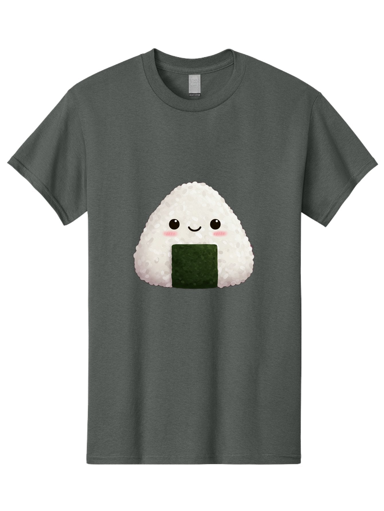 Onigiri Men'S Graphic Tee, 100% Cotton, Comfortable Casual Summer Wear, Machine Washable, Triangular Onigiri, Japanese Rice Ball, Nori Seaweed, Kawaii Food, Cute Character, Cartoon Illustration, Adorable Snack, Japanese Cuisine Bac200 4