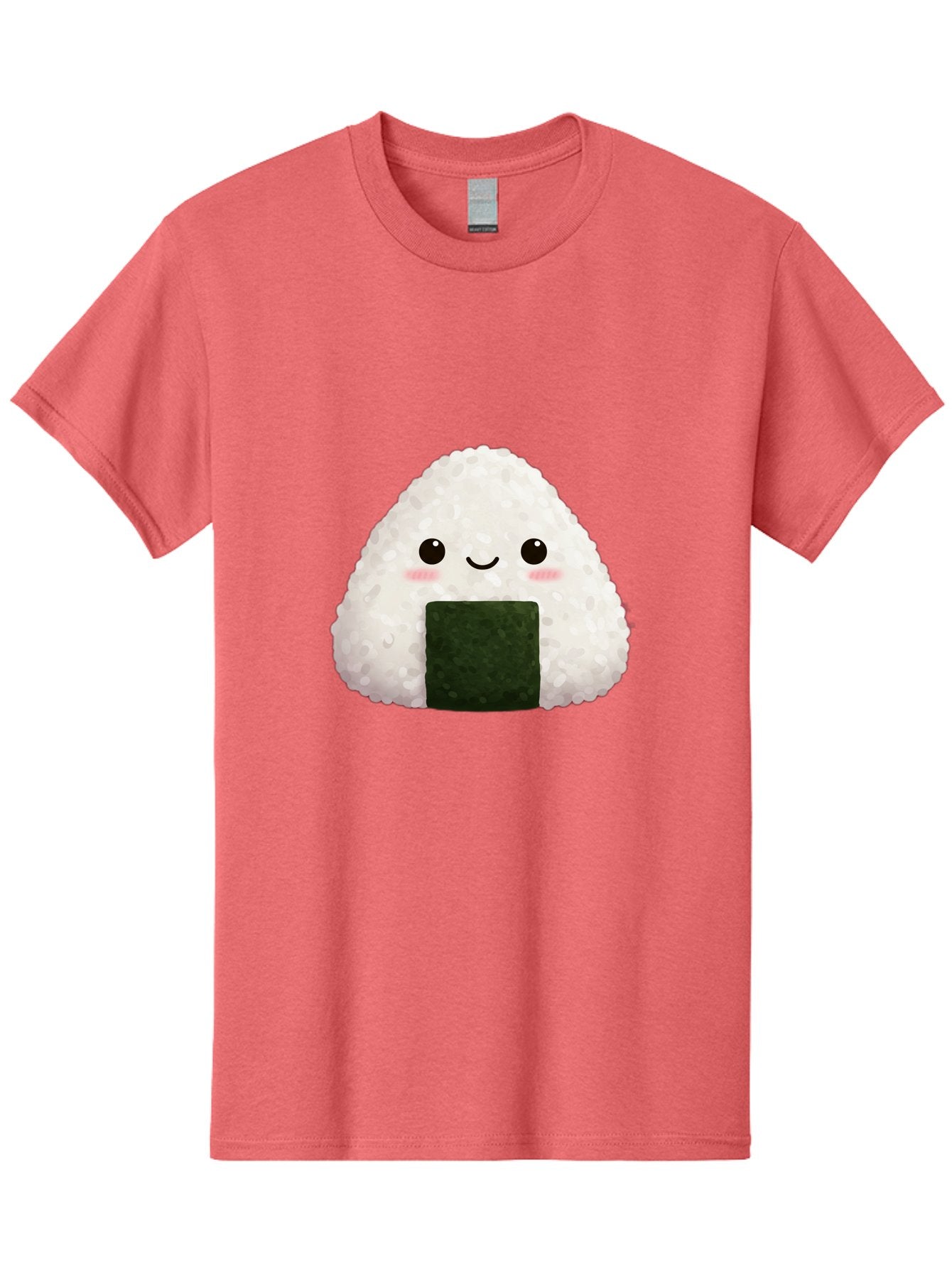 Onigiri Men'S Graphic Tee, 100% Cotton, Comfortable Casual Summer Wear, Machine Washable, Triangular Onigiri, Japanese Rice Ball, Nori Seaweed, Kawaii Food, Cute Character, Cartoon Illustration, Adorable Snack, Japanese Cuisine Bac200 7
