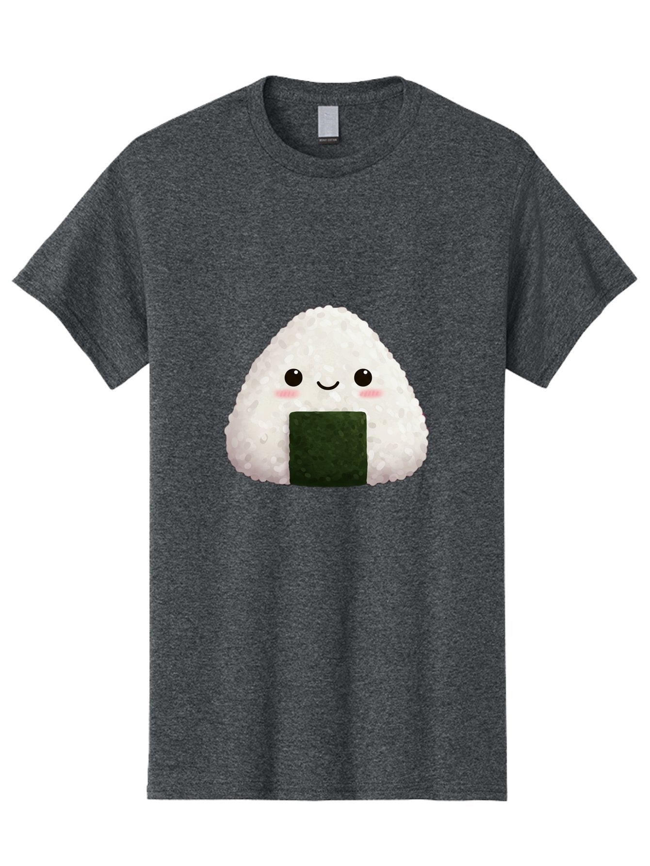 Onigiri Men'S Graphic Tee, 100% Cotton, Comfortable Casual Summer Wear, Machine Washable, Triangular Onigiri, Japanese Rice Ball, Nori Seaweed, Kawaii Food, Cute Character, Cartoon Illustration, Adorable Snack, Japanese Cuisine Bac200 9