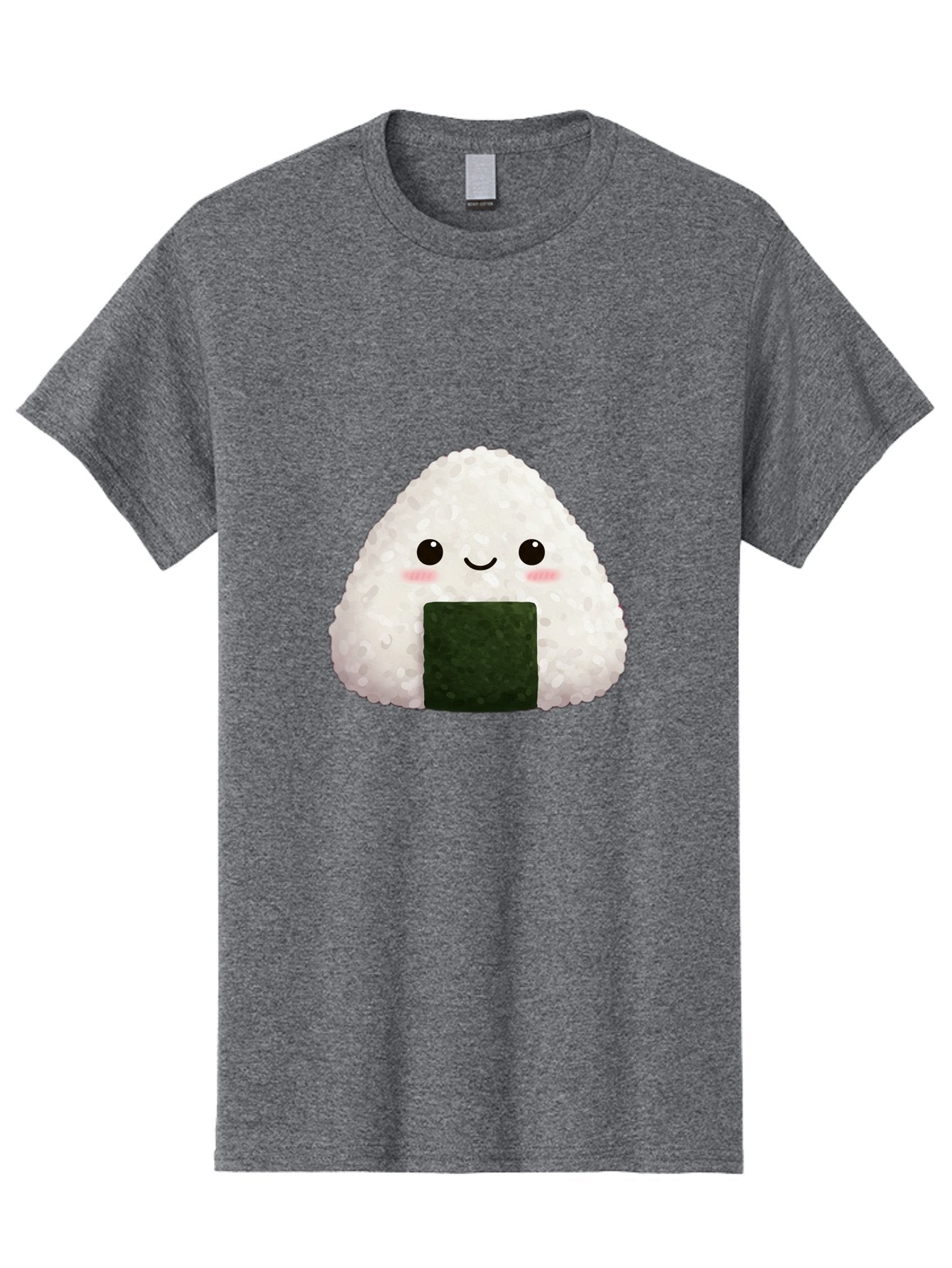 Onigiri Men'S Graphic Tee, 100% Cotton, Comfortable Casual Summer Wear, Machine Washable, Triangular Onigiri, Japanese Rice Ball, Nori Seaweed, Kawaii Food, Cute Character, Cartoon Illustration, Adorable Snack, Japanese Cuisine Bac200 8
